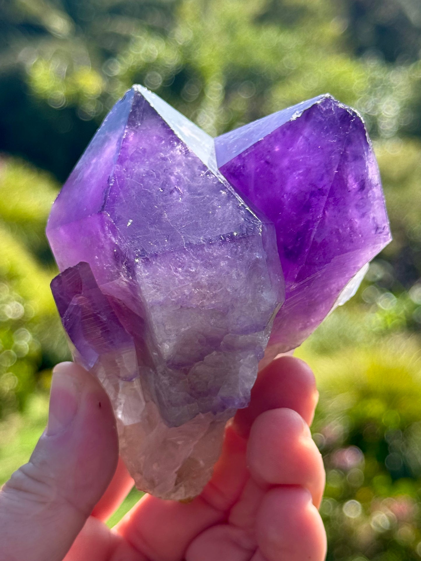 Amethyst Cluster, Large Deep Double Purple Points
