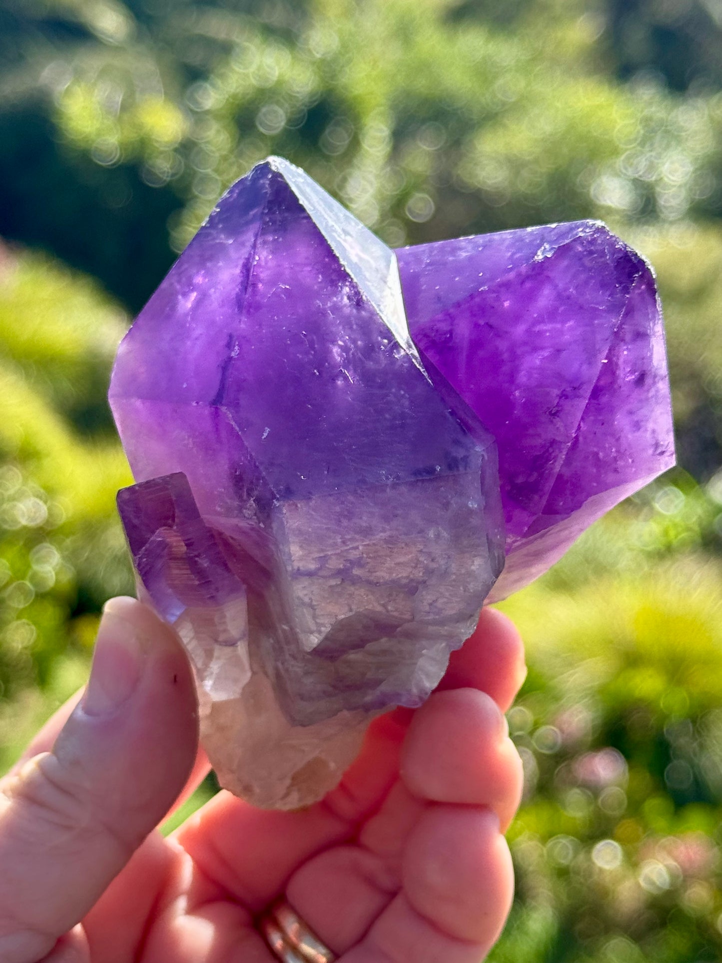 Amethyst Cluster, Large Deep Double Purple Points
