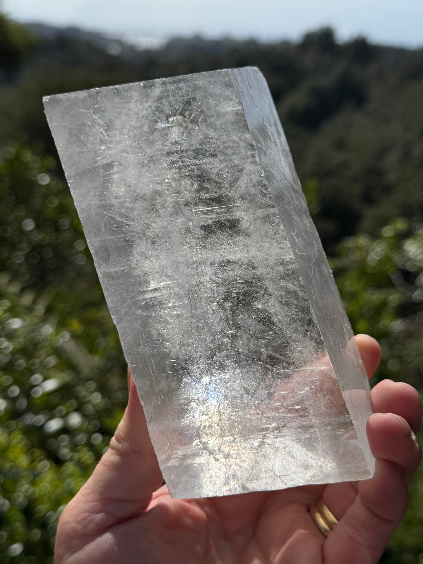 Iceland Spar-Optical Calcite Rhomboid Cube