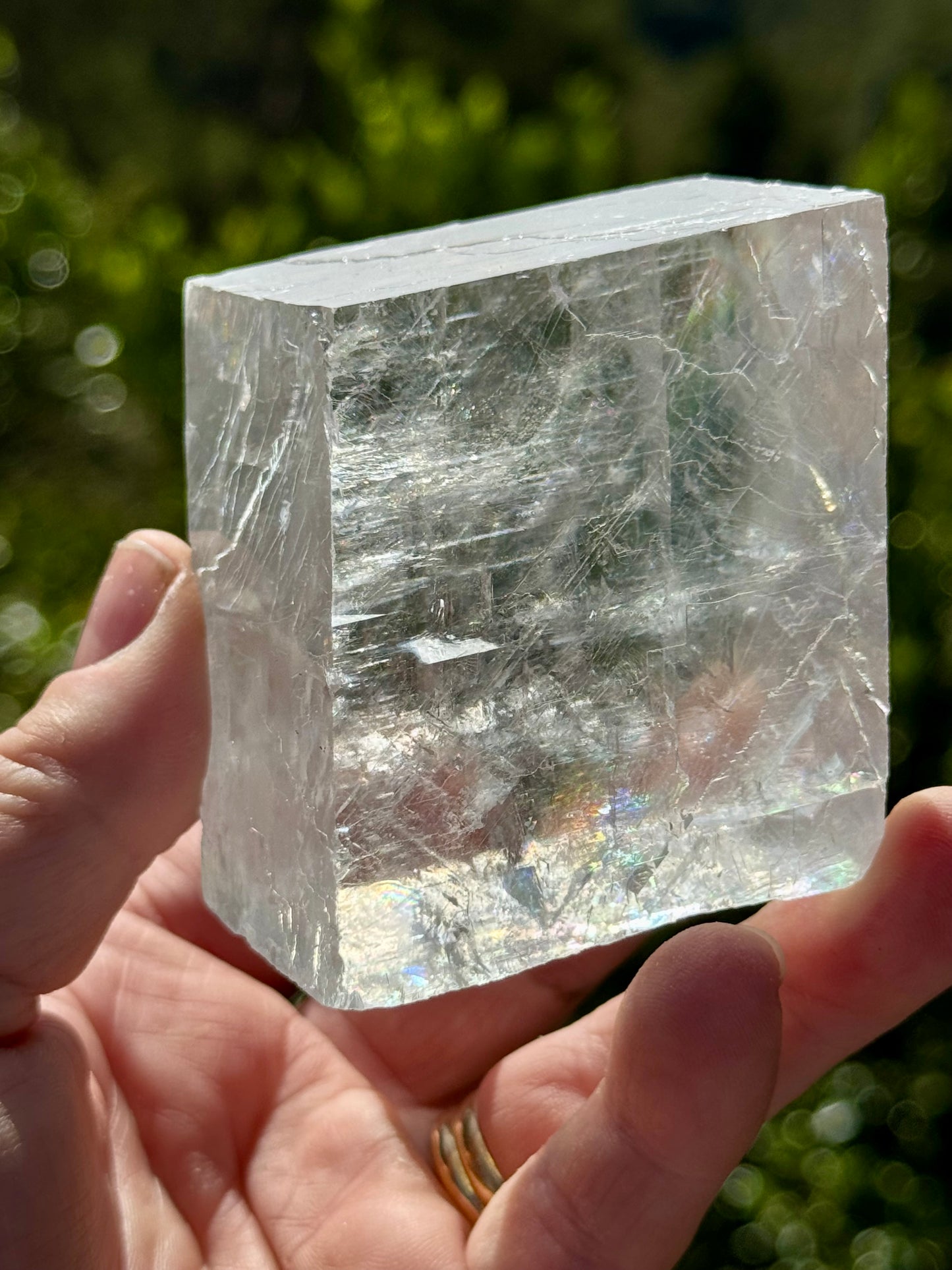 Iceland Spar-Optical Calcite Rhomboid Cube