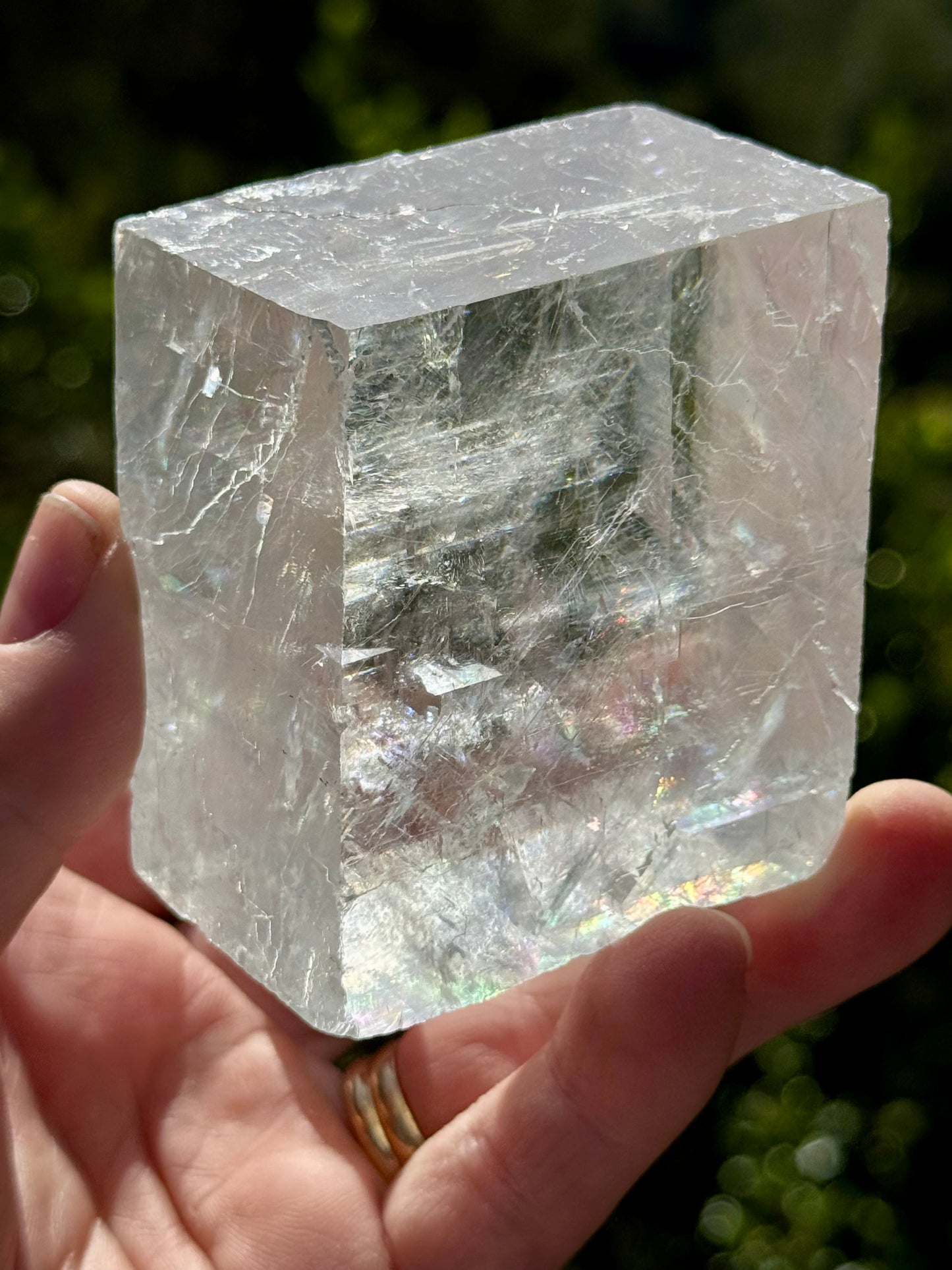 Iceland Spar-Optical Calcite Rhomboid Cube
