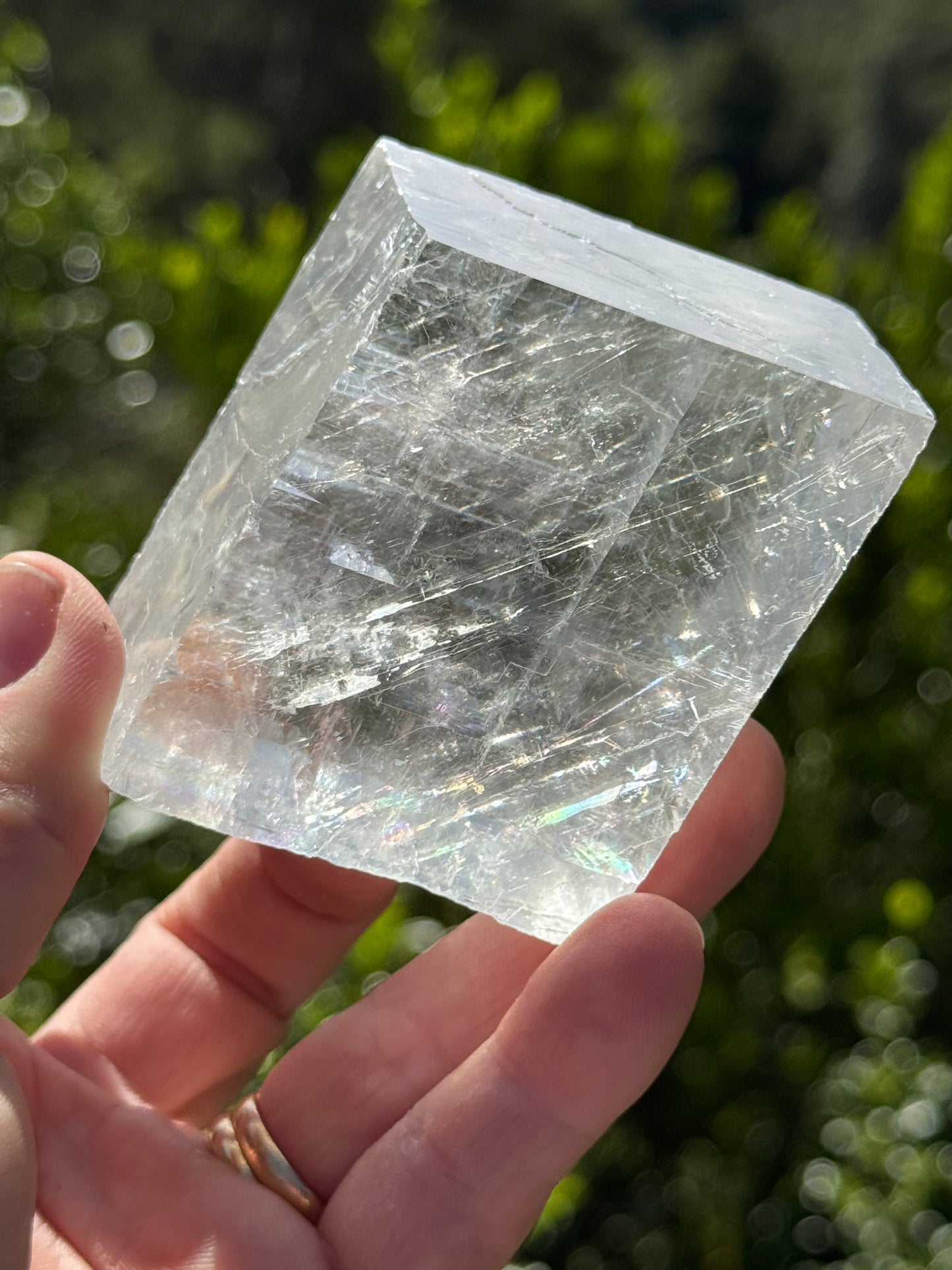 Iceland Spar-Optical Calcite Rhomboid Cube