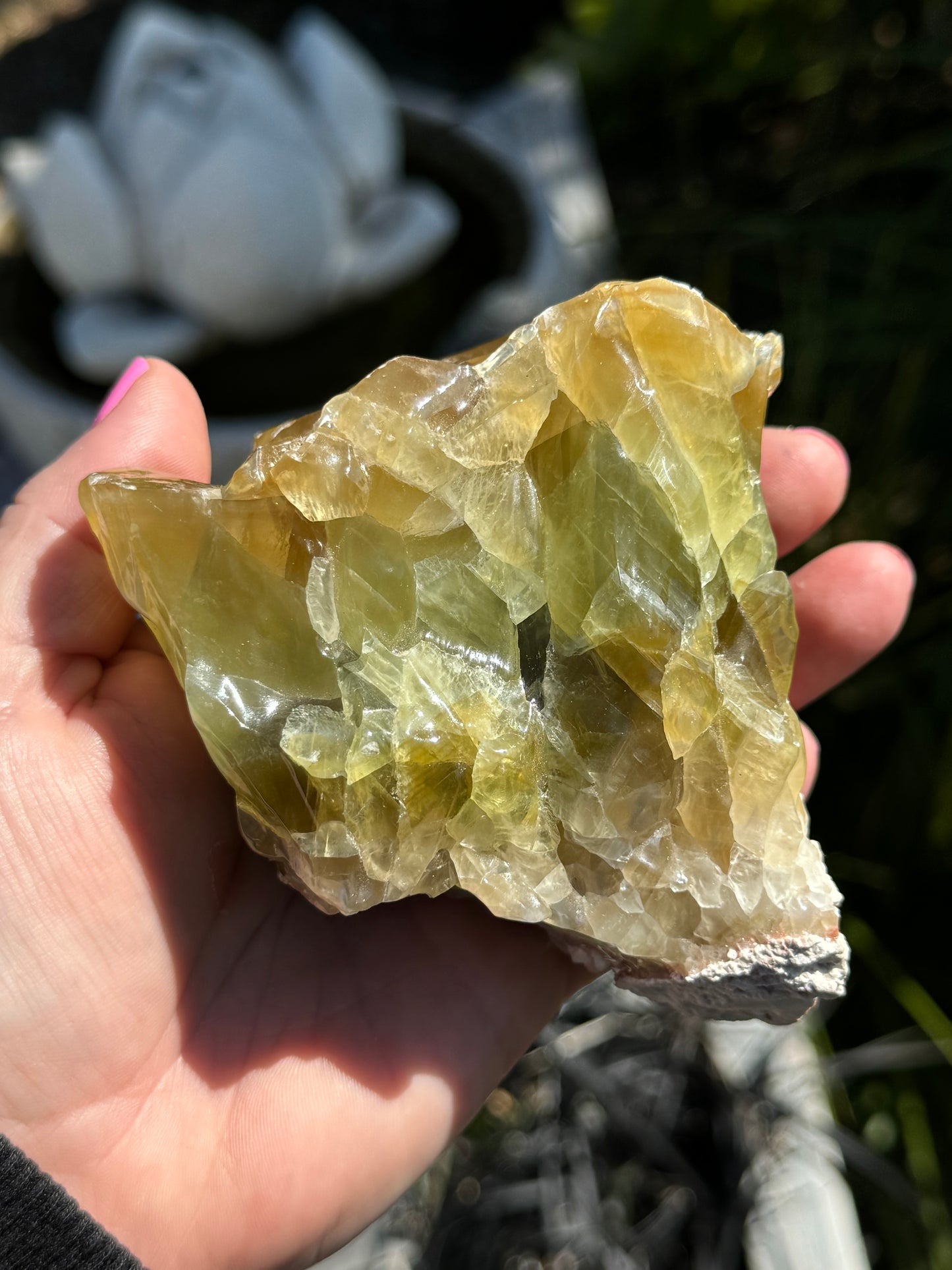 Green Calcite, Raw acid washed