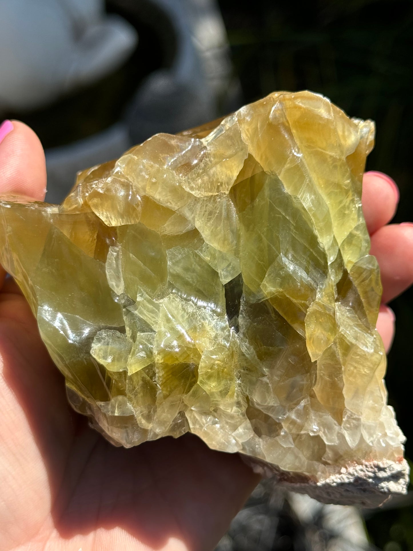 Green Calcite, Raw acid washed