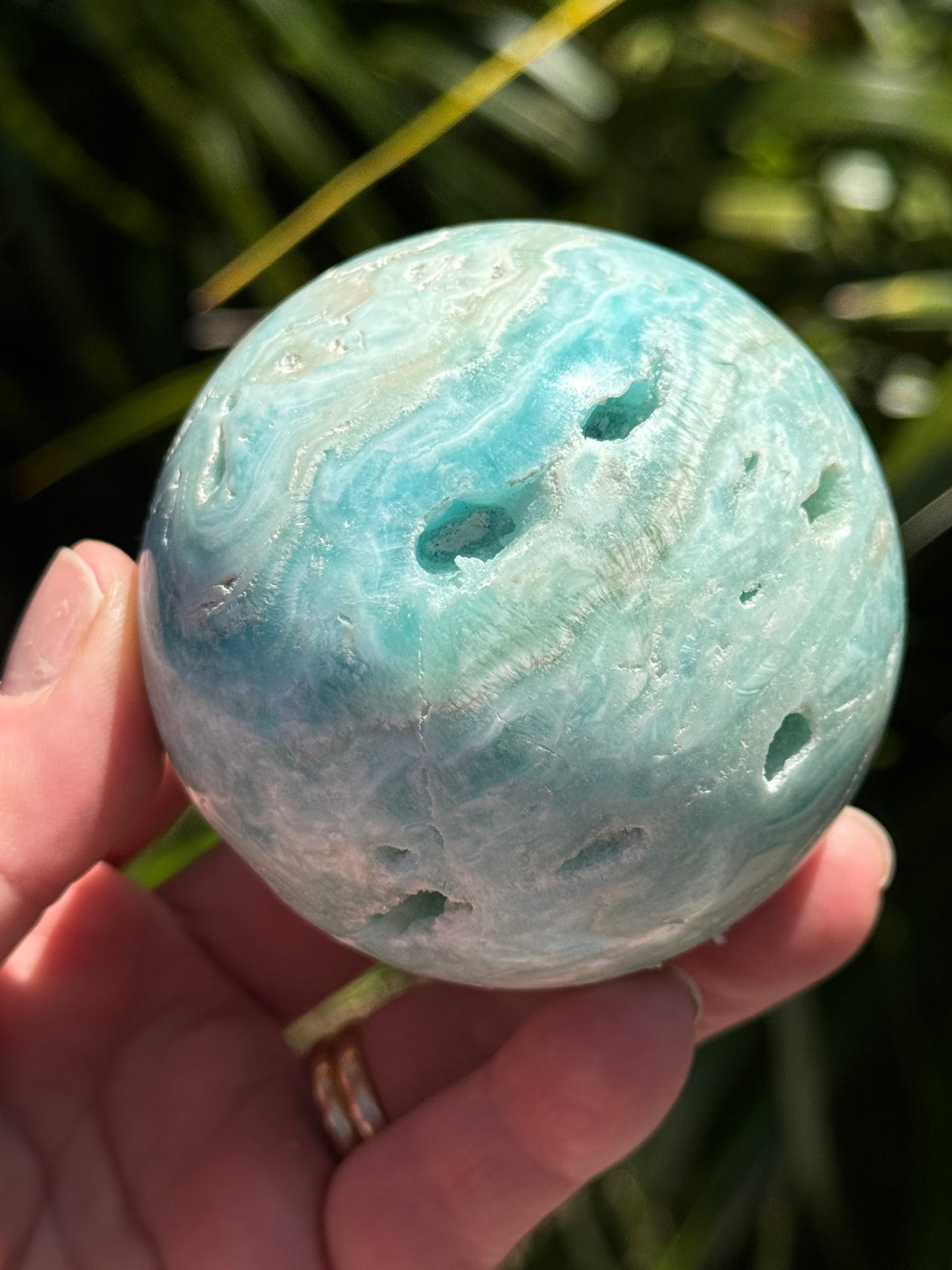 Blue Calcite/Aragonite Sphere