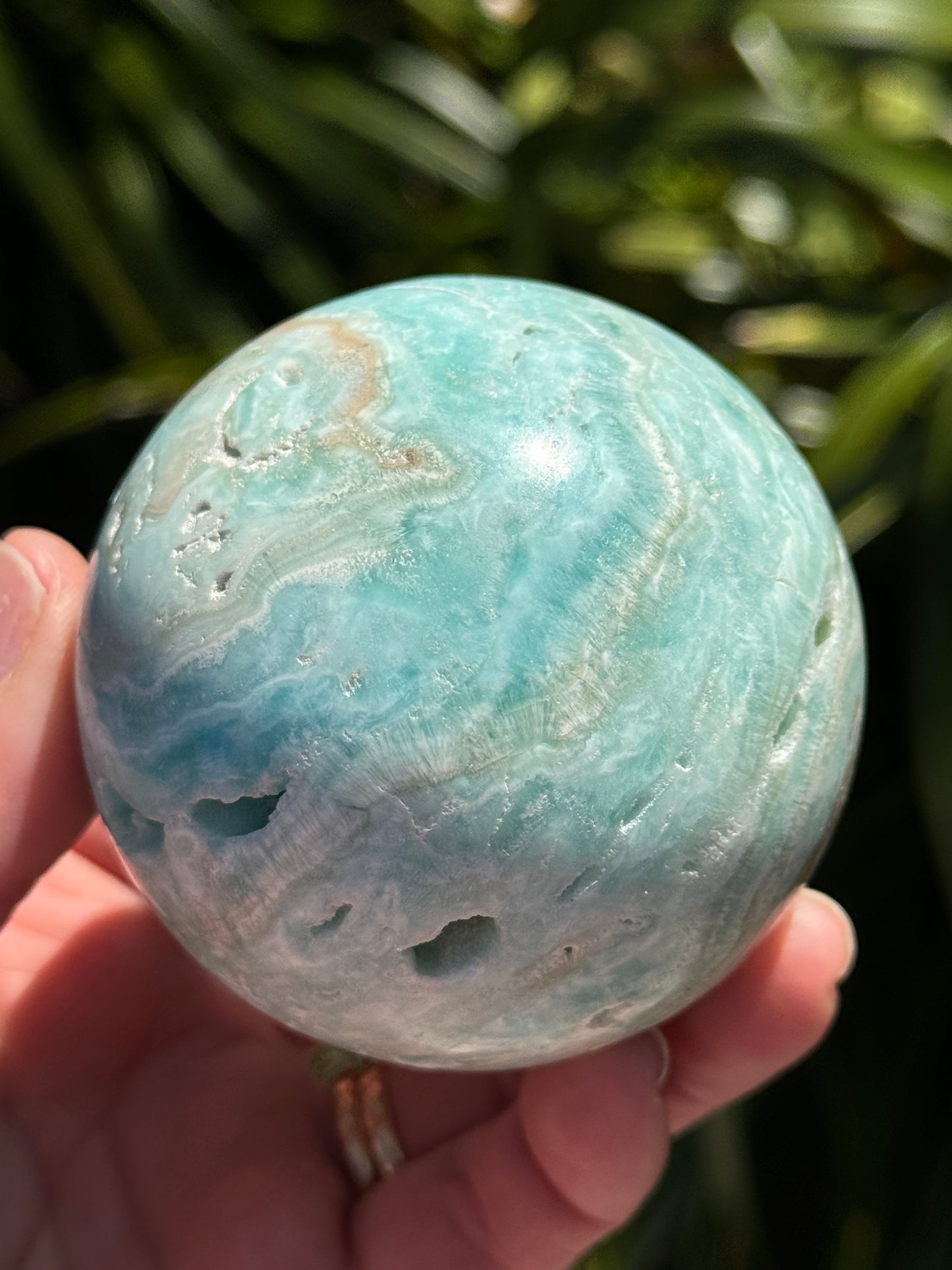 Blue Calcite/Aragonite Sphere