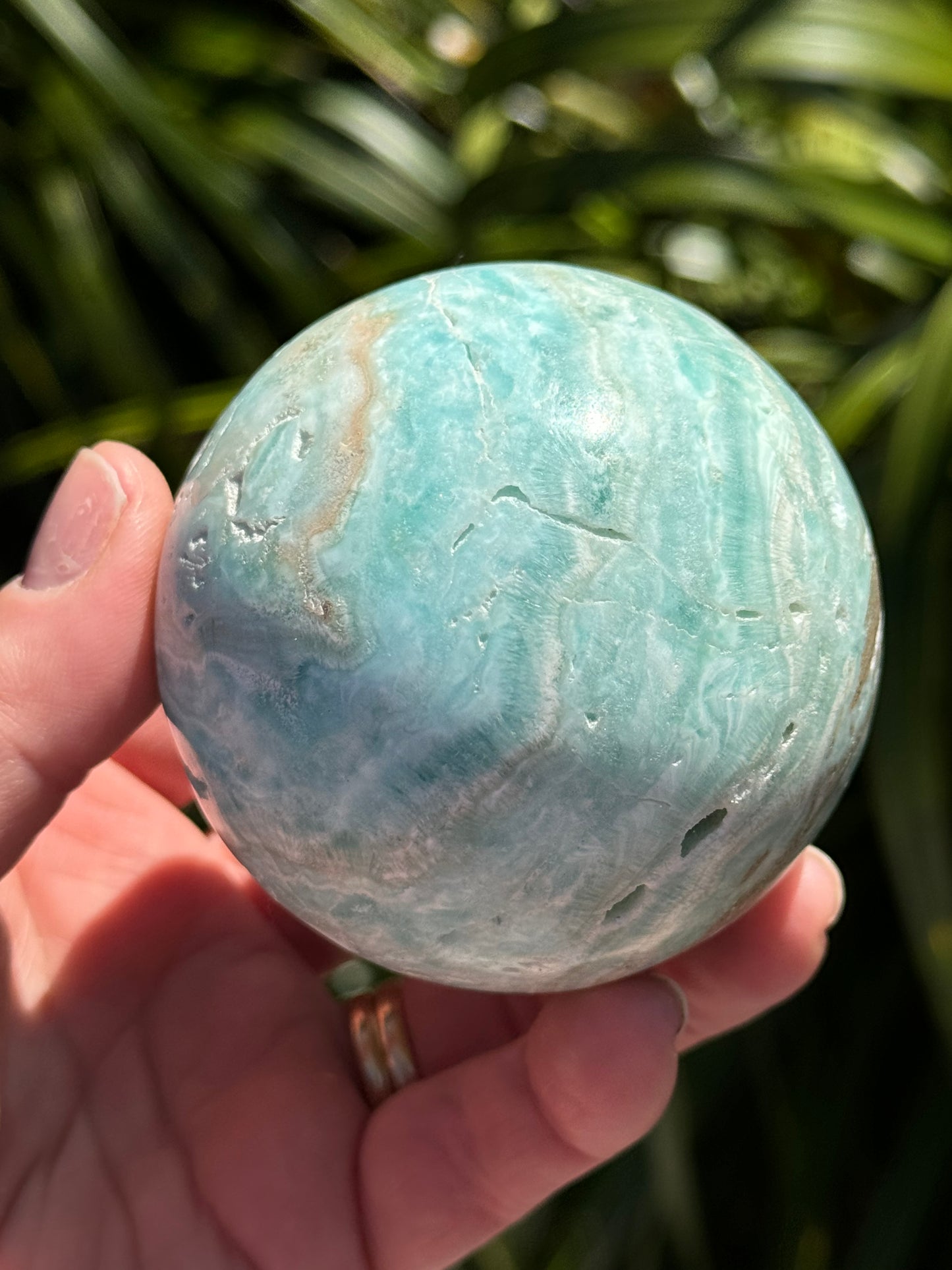 Blue Calcite/Aragonite Sphere