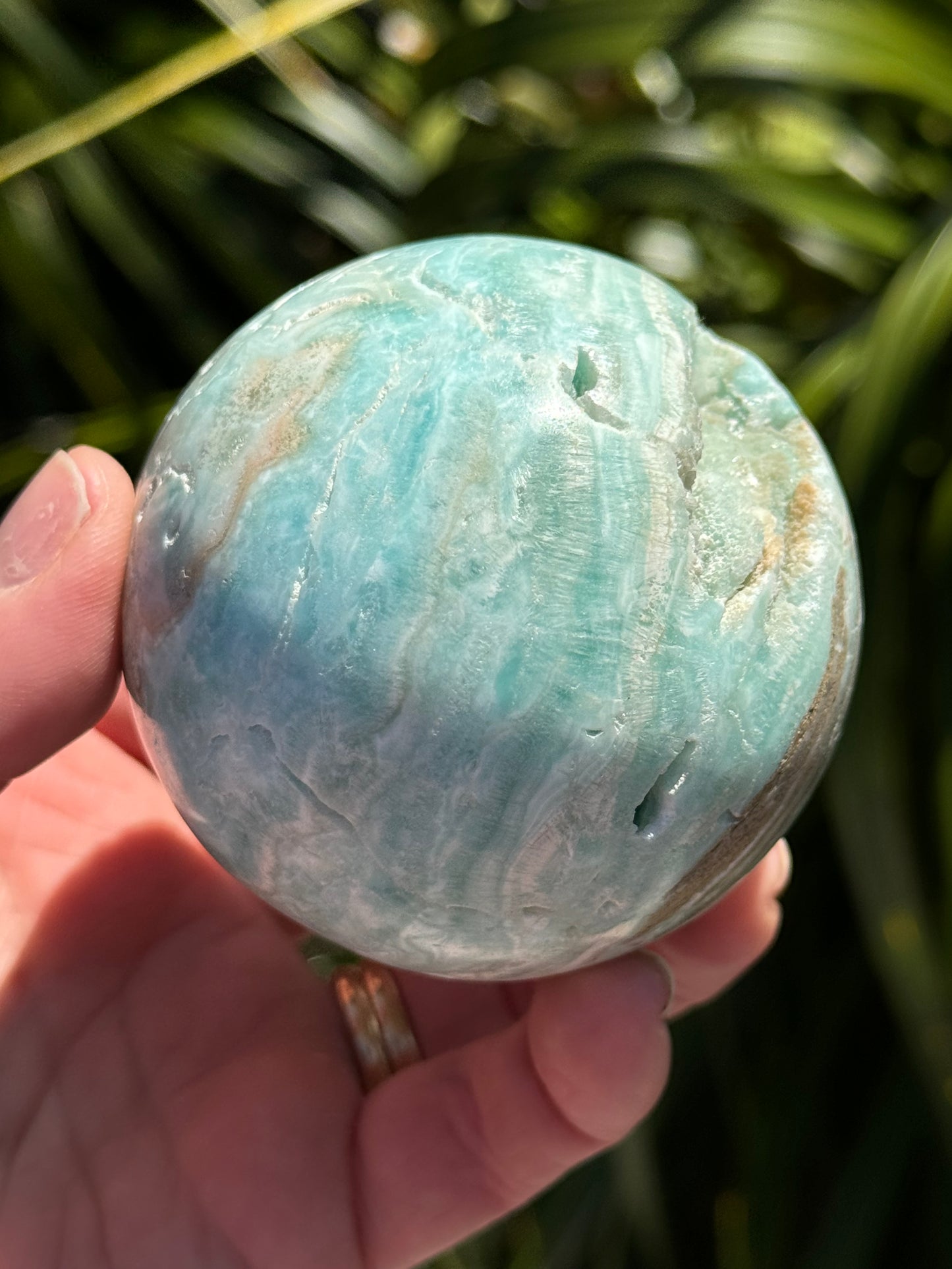 Blue Calcite/Aragonite Sphere