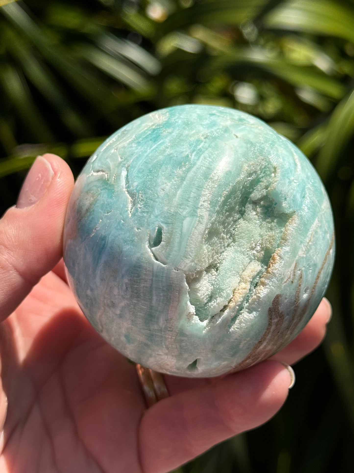 Blue Calcite/Aragonite Sphere