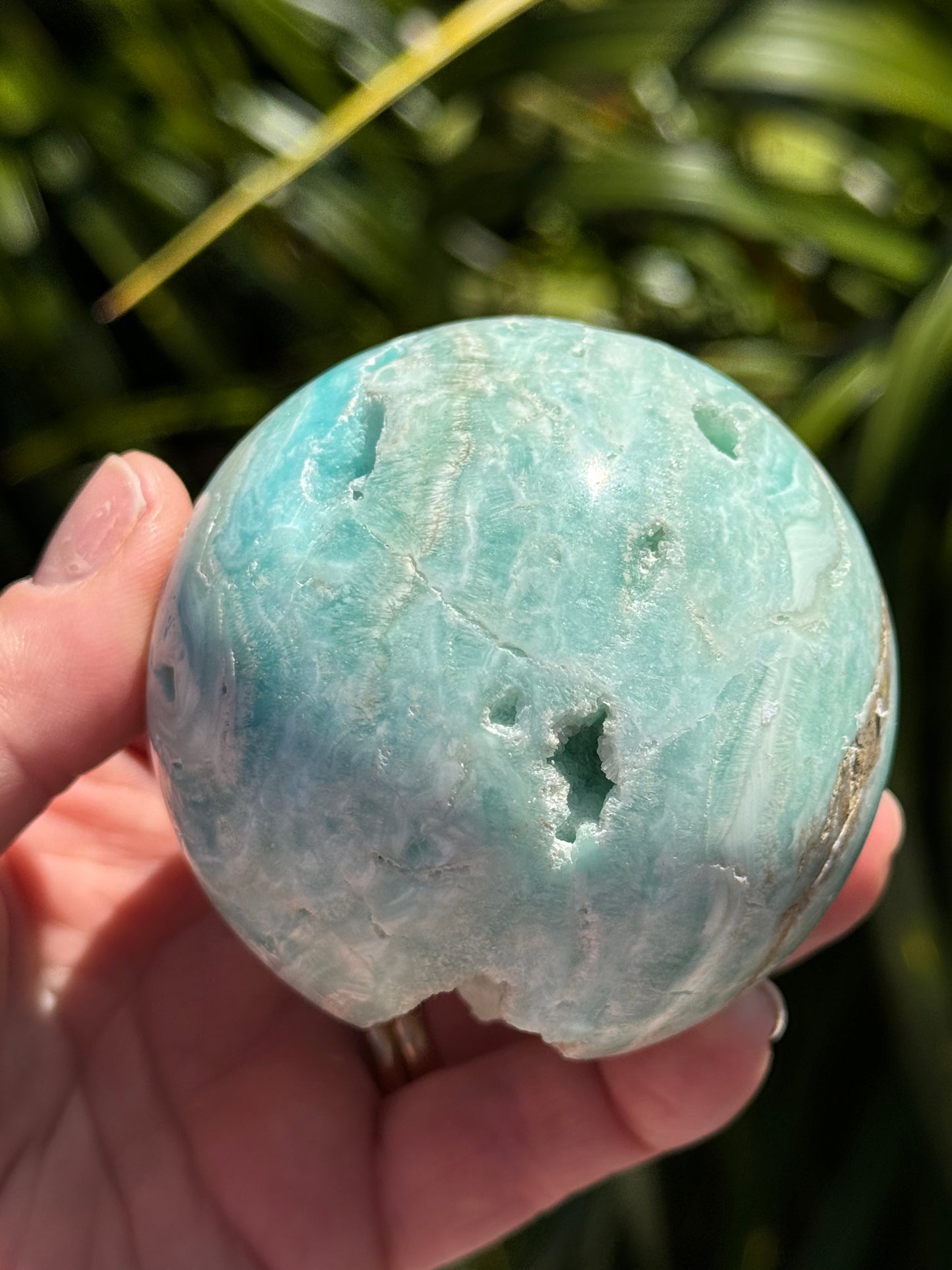 Blue Calcite/Aragonite Sphere