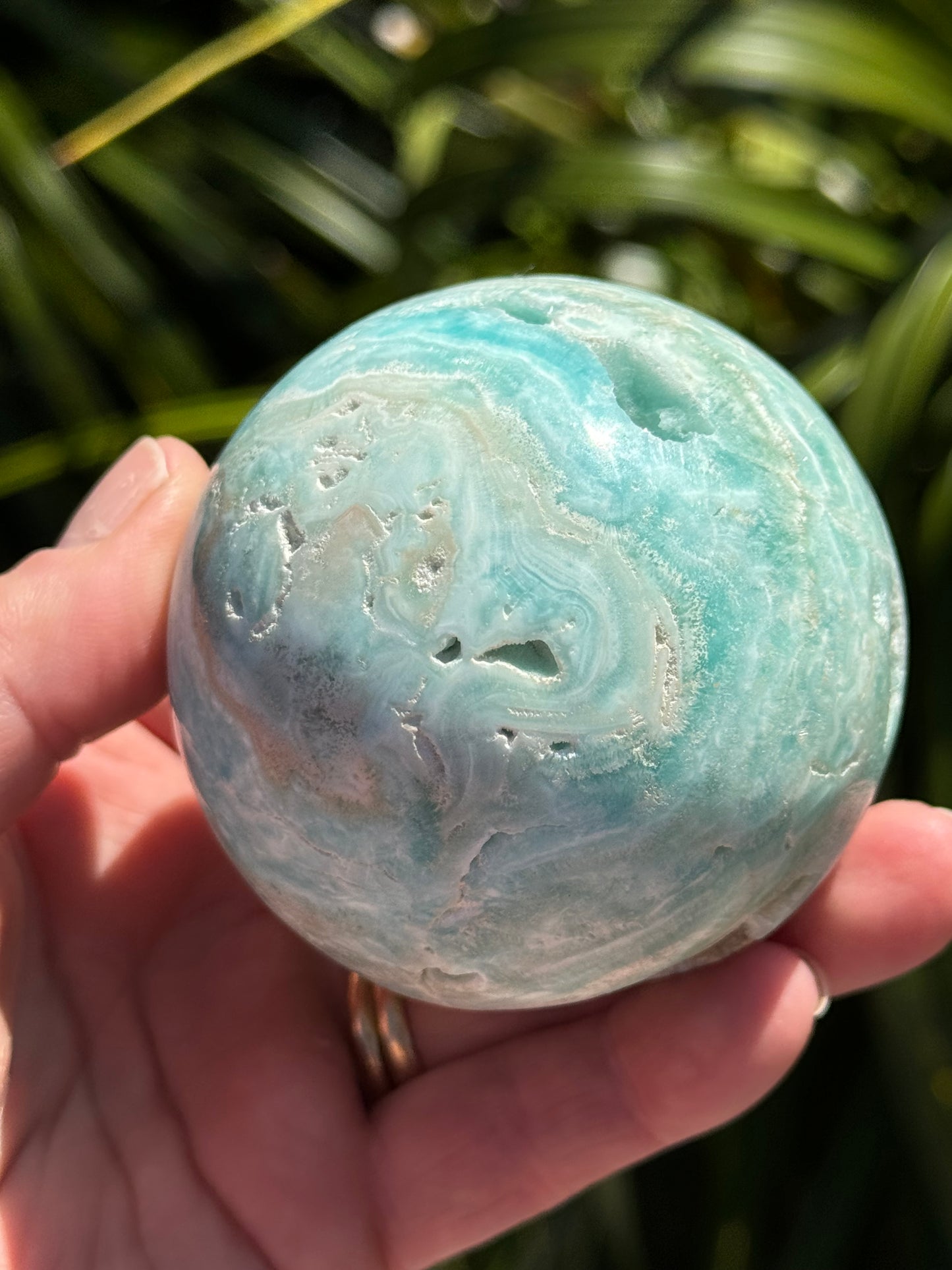 Blue Calcite/Aragonite Sphere
