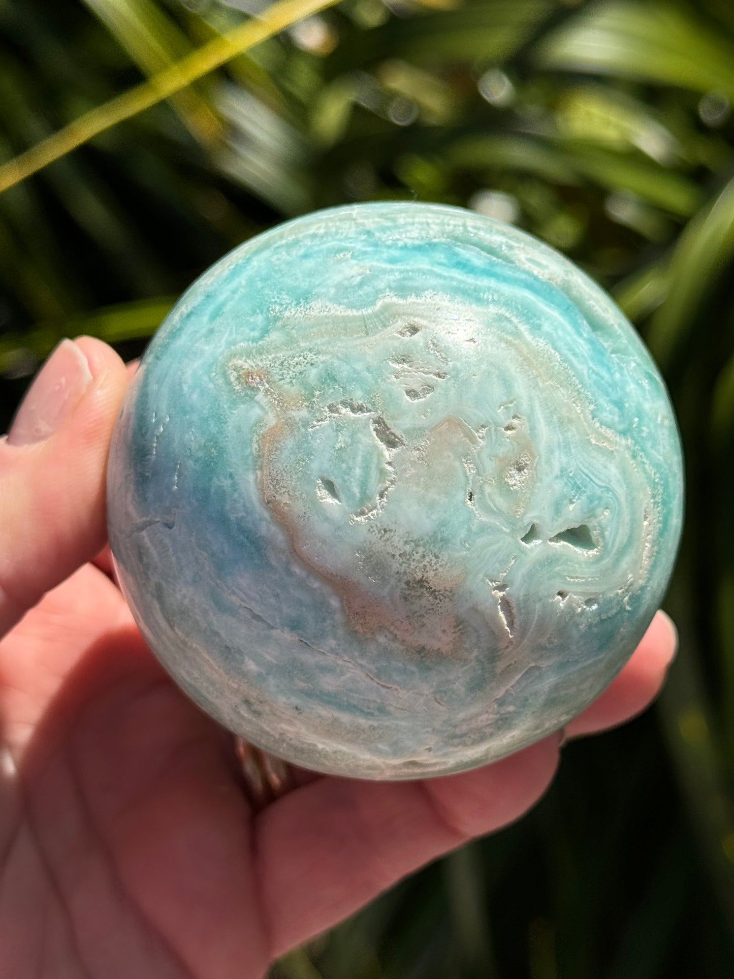 Blue Calcite/Aragonite Sphere