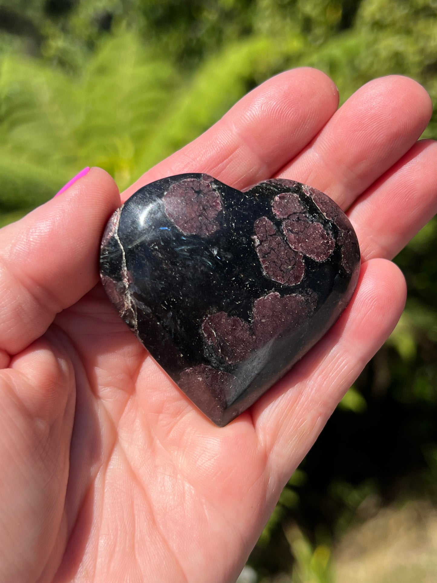Almandine Garnet in Anthophyllite and Cordierite Heart