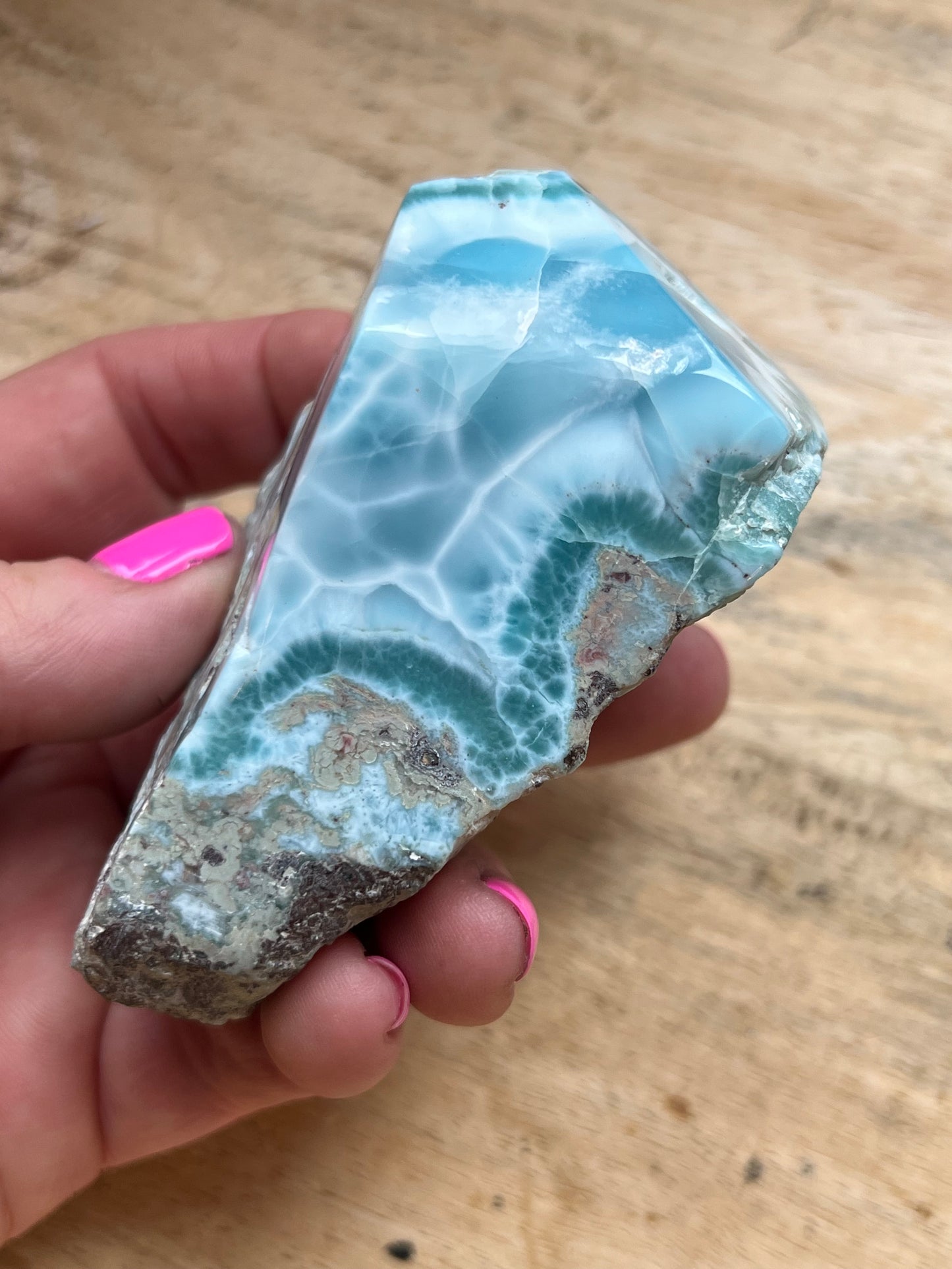 Larimar, Semi Polished Piece