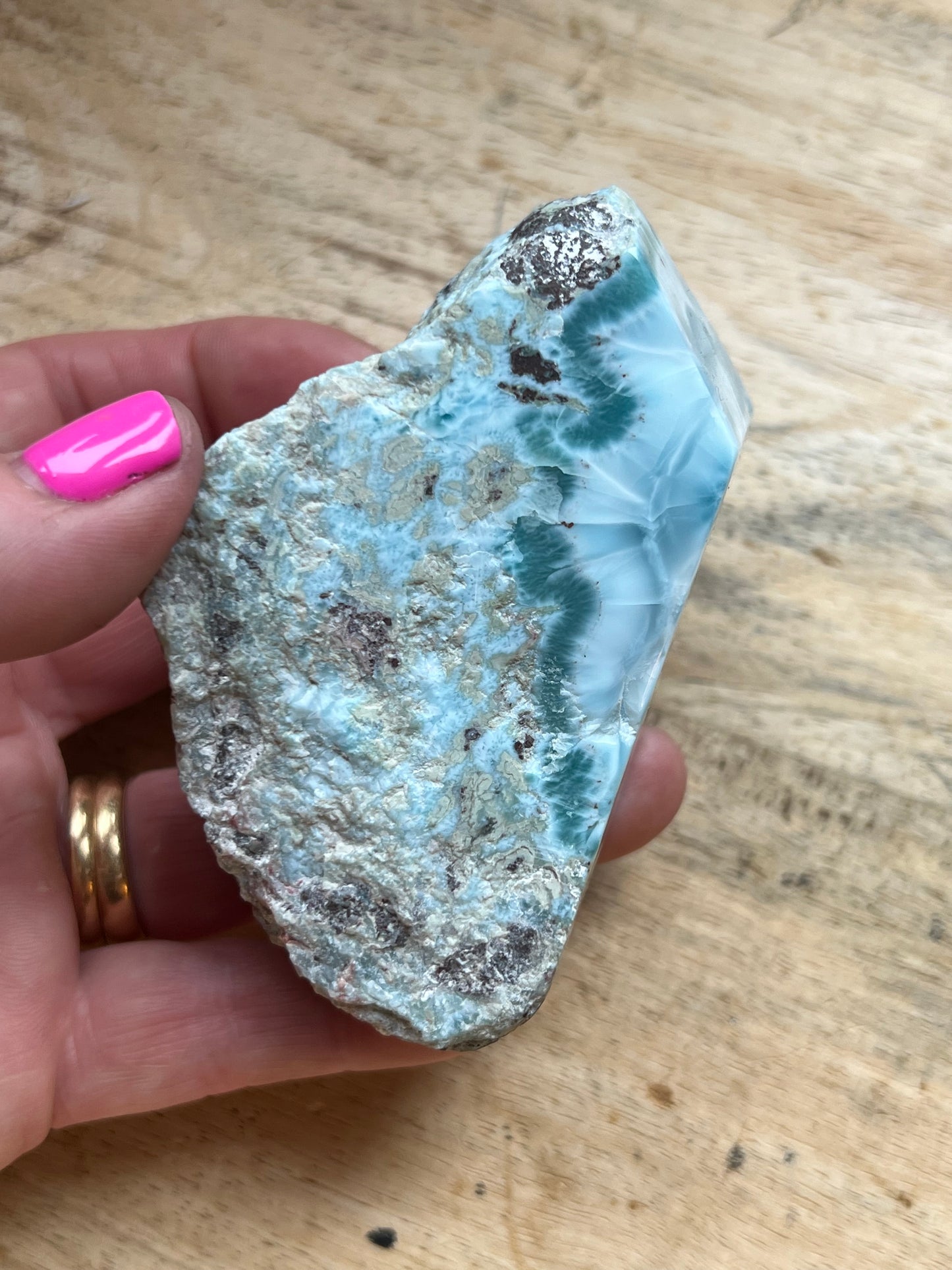 Larimar, Semi Polished Piece