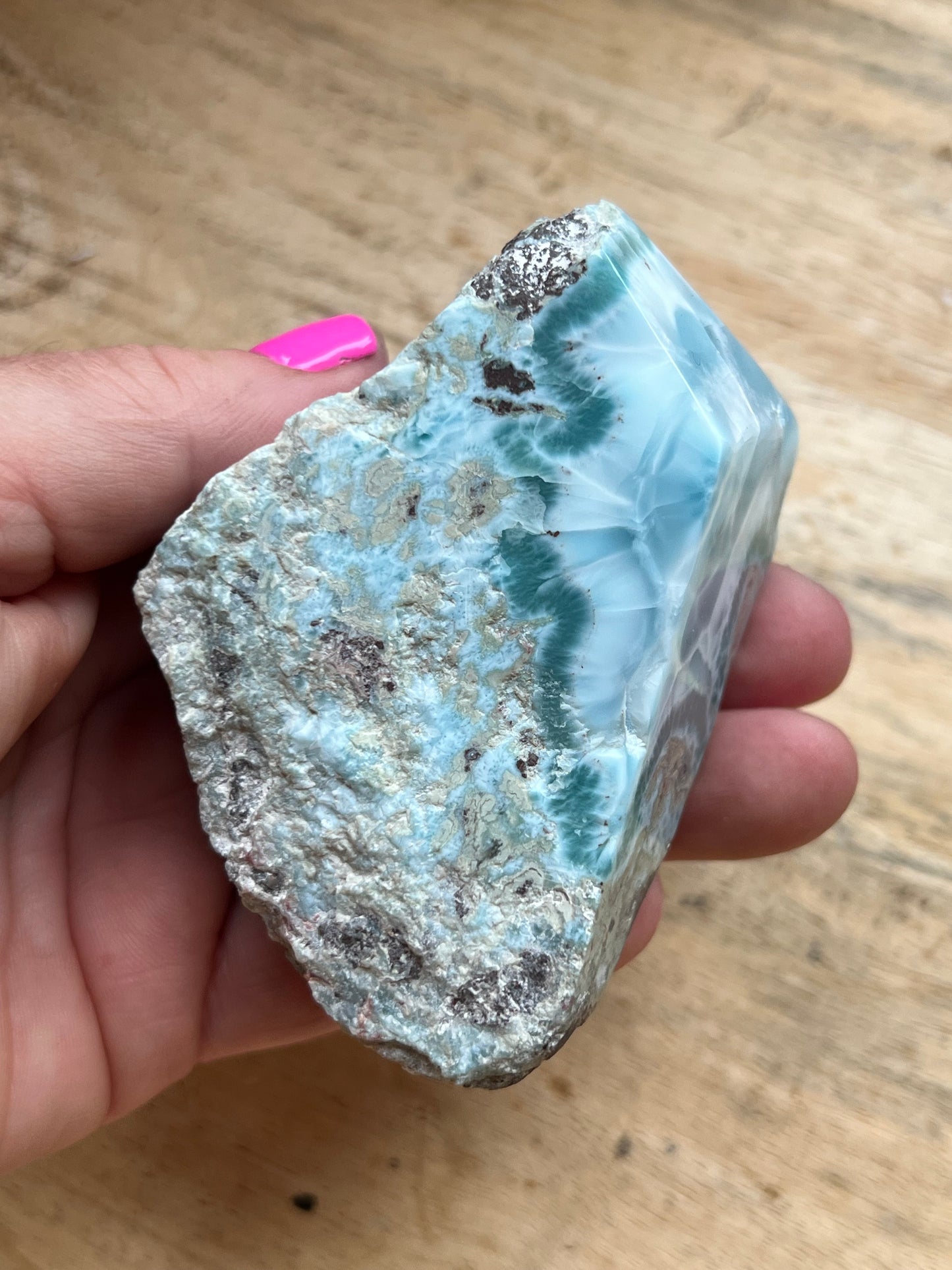 Larimar, Semi Polished Piece