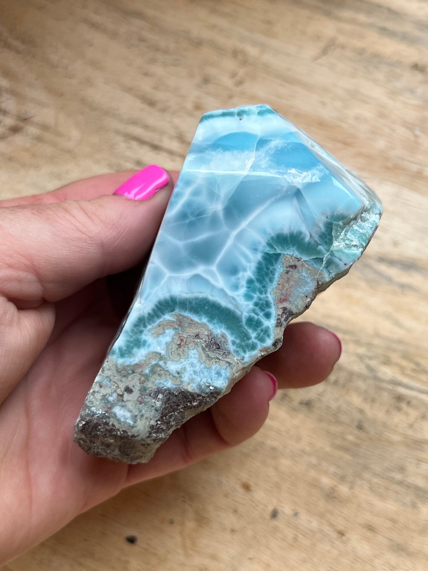 Larimar, Semi Polished Piece