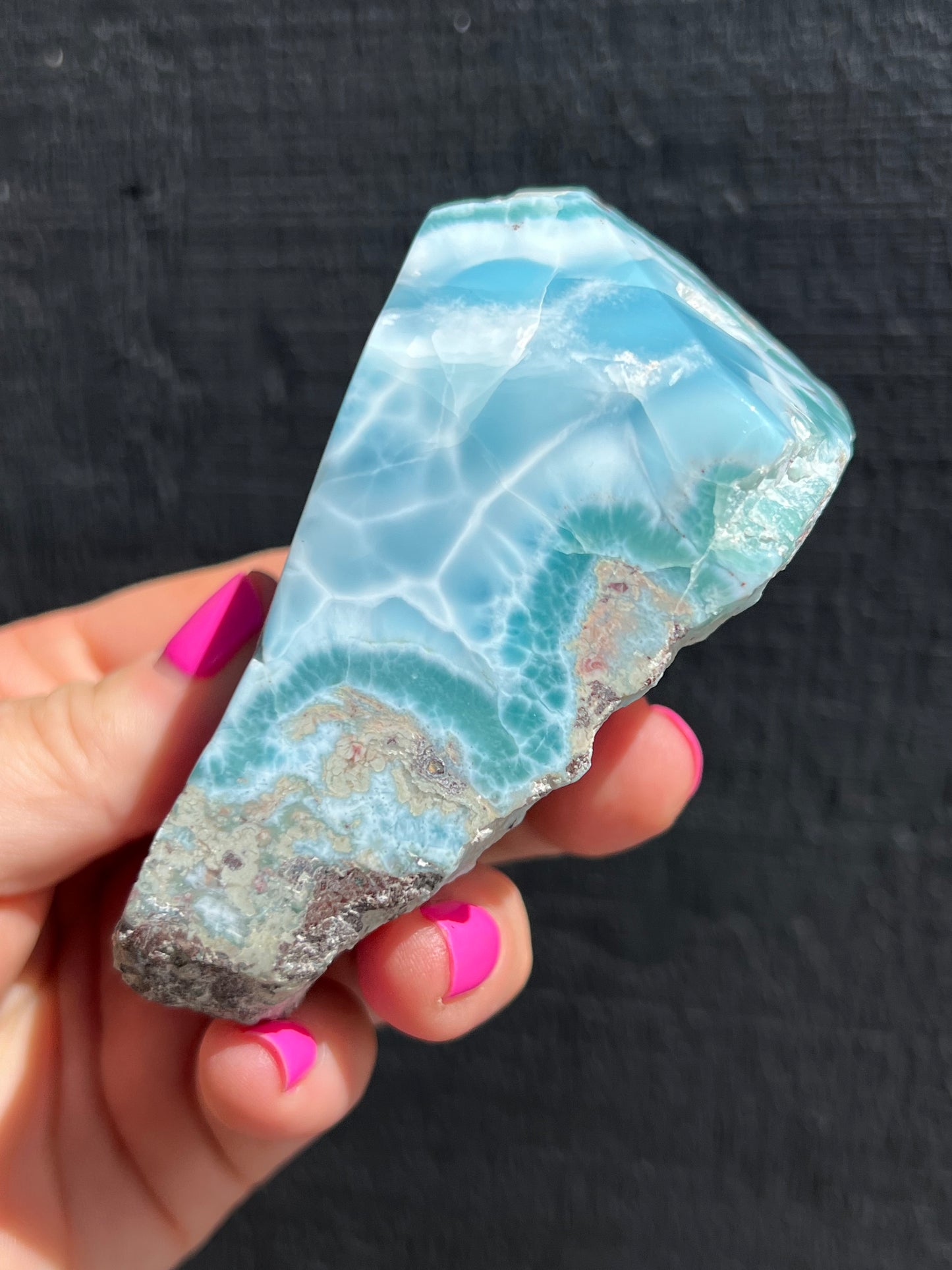 Larimar, Semi Polished Piece