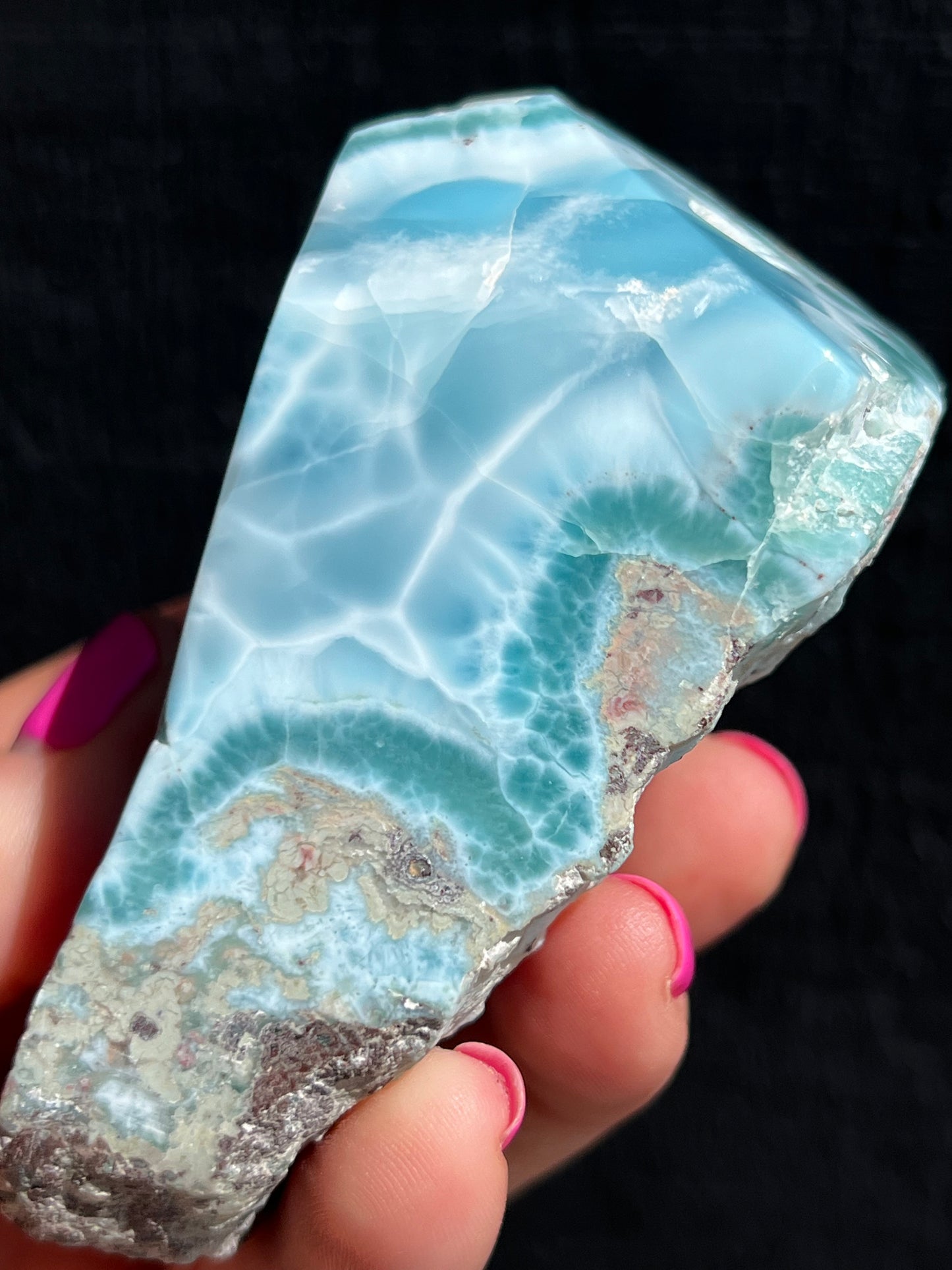 Larimar, Semi Polished Piece