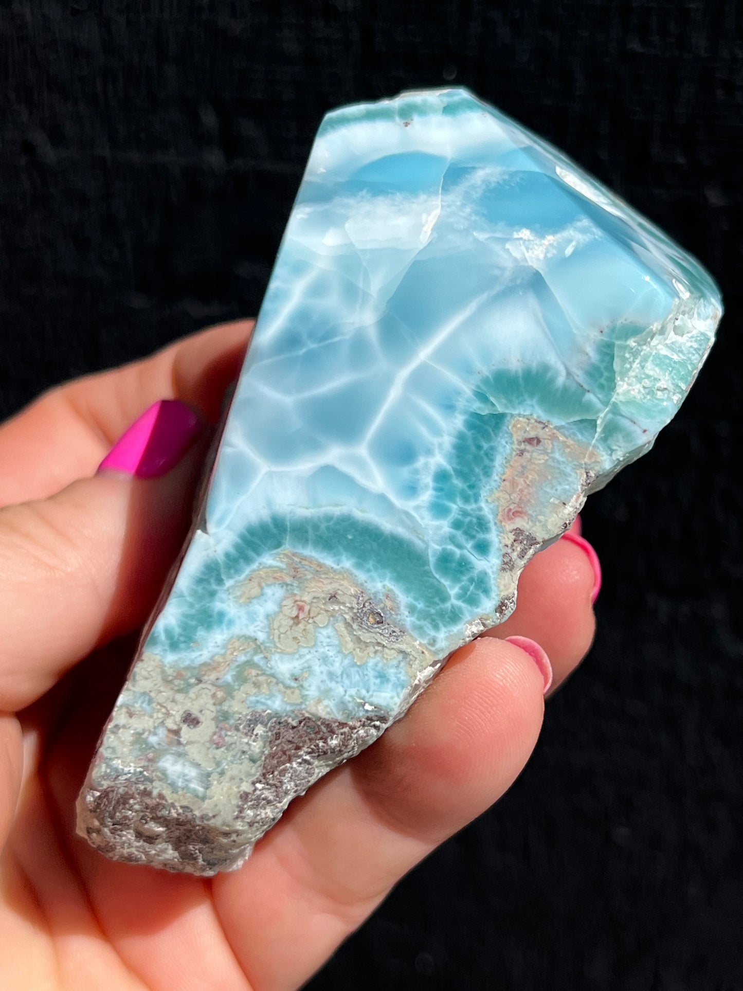 Larimar, Semi Polished Piece