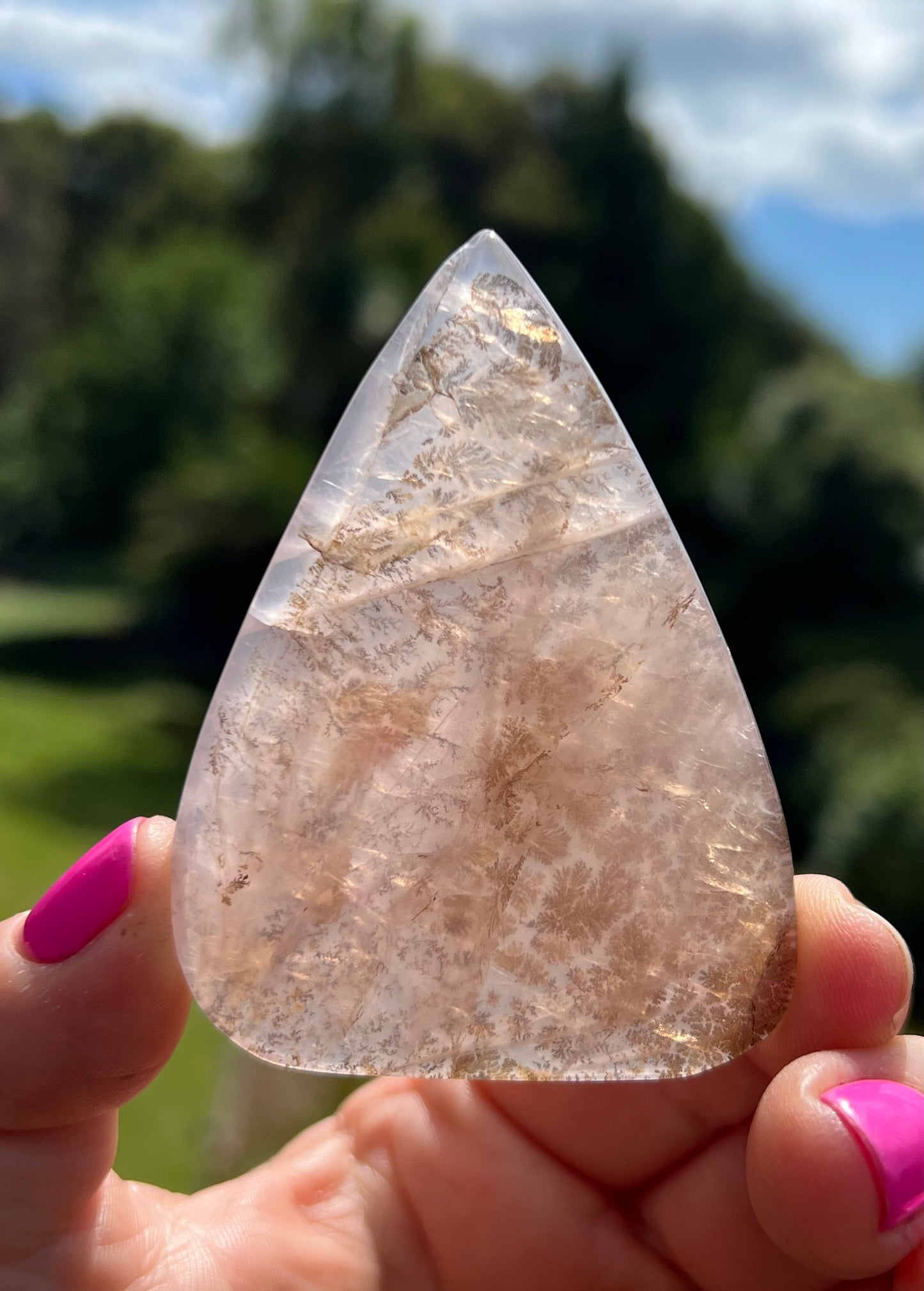 Dendritic Rose Quartz freeform