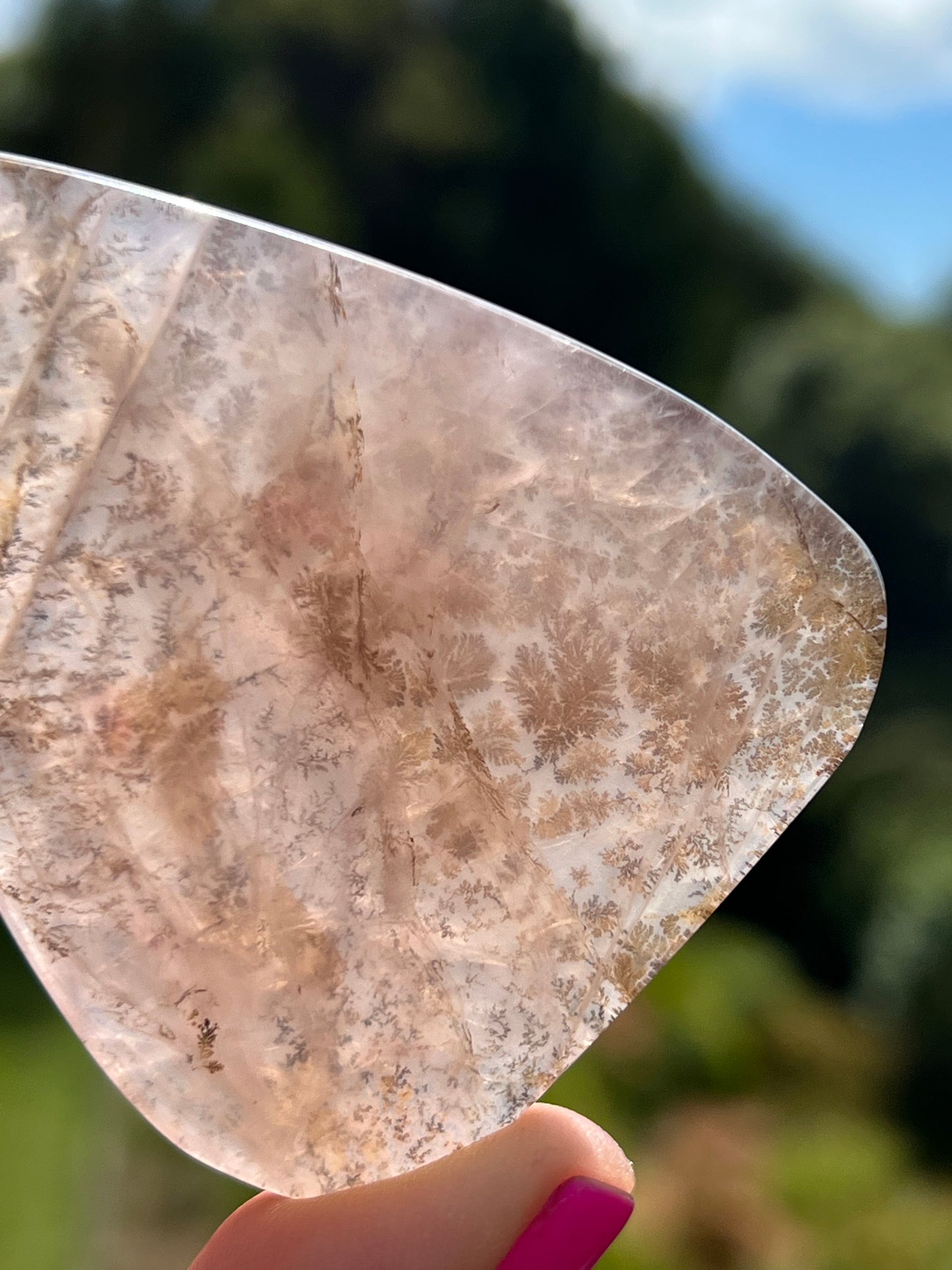 Dendritic Rose Quartz freeform