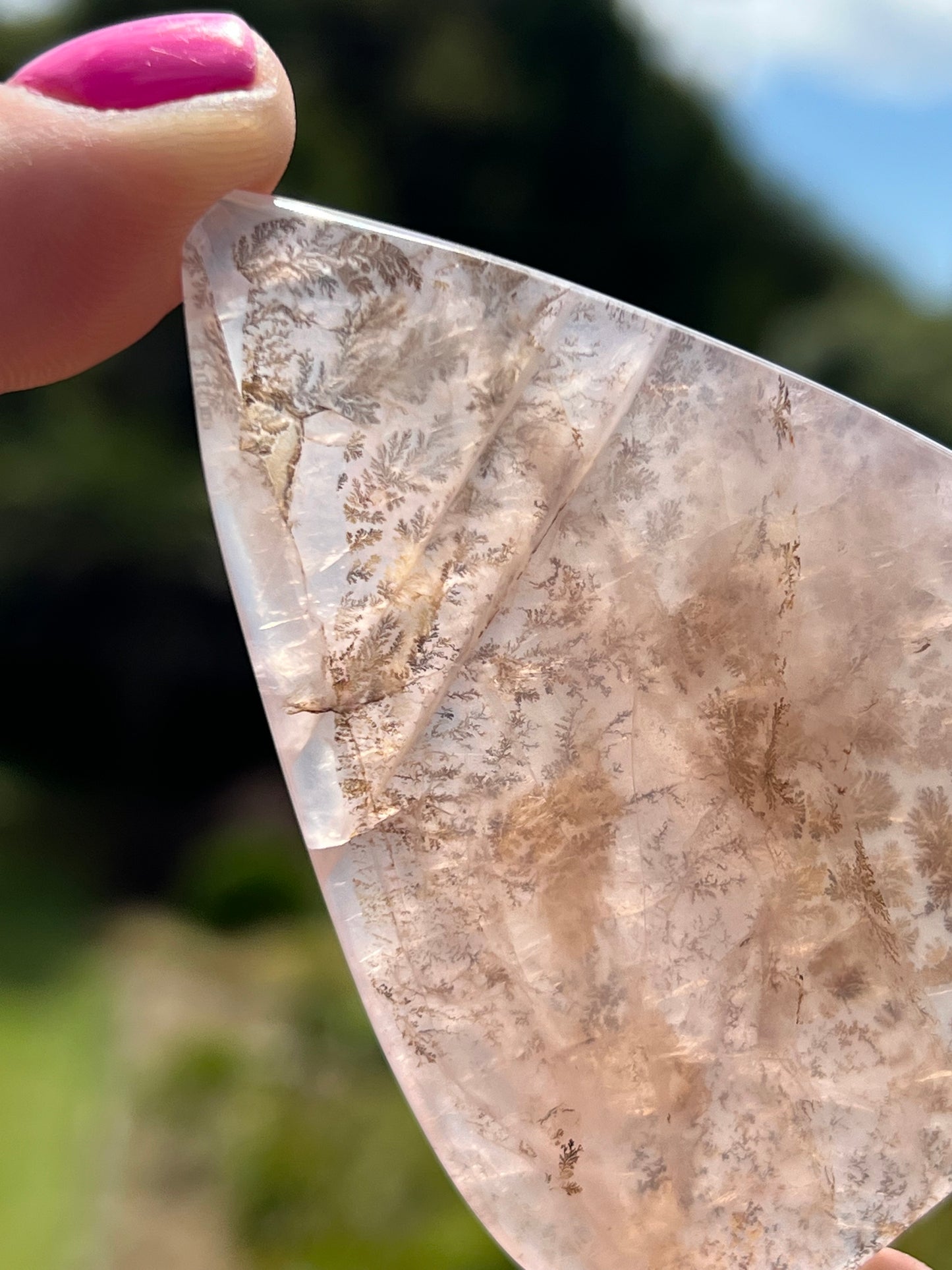 Dendritic Rose Quartz freeform