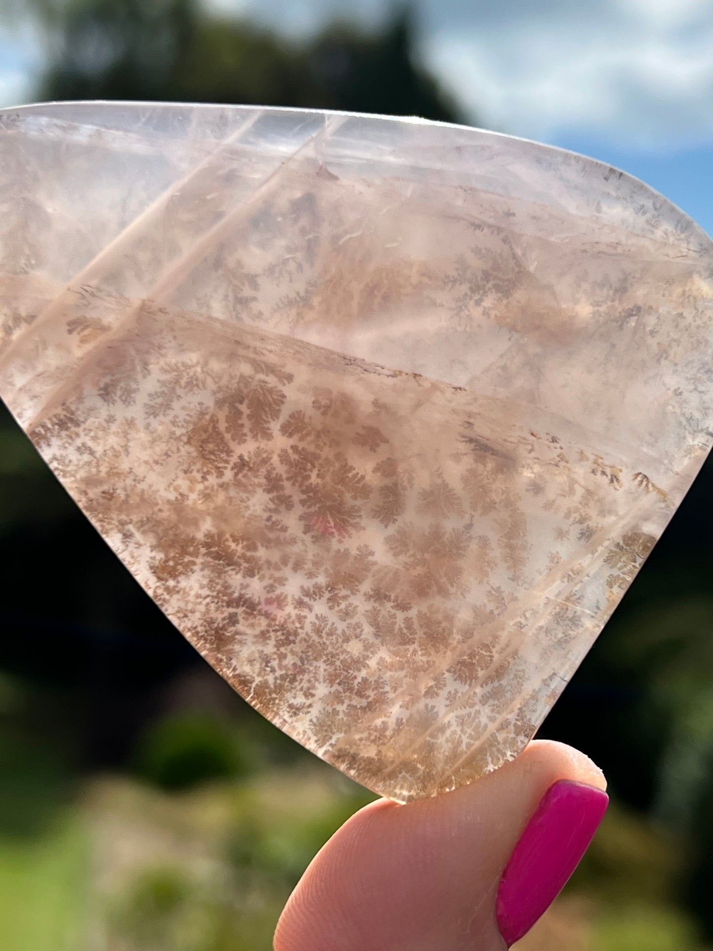 Dendritic Rose Quartz freeform