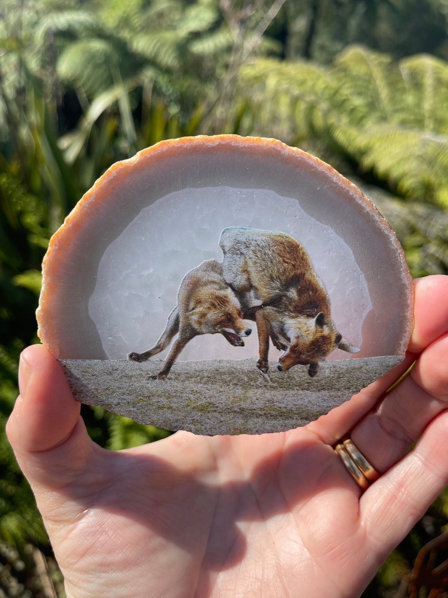 Agate Slice Painted
