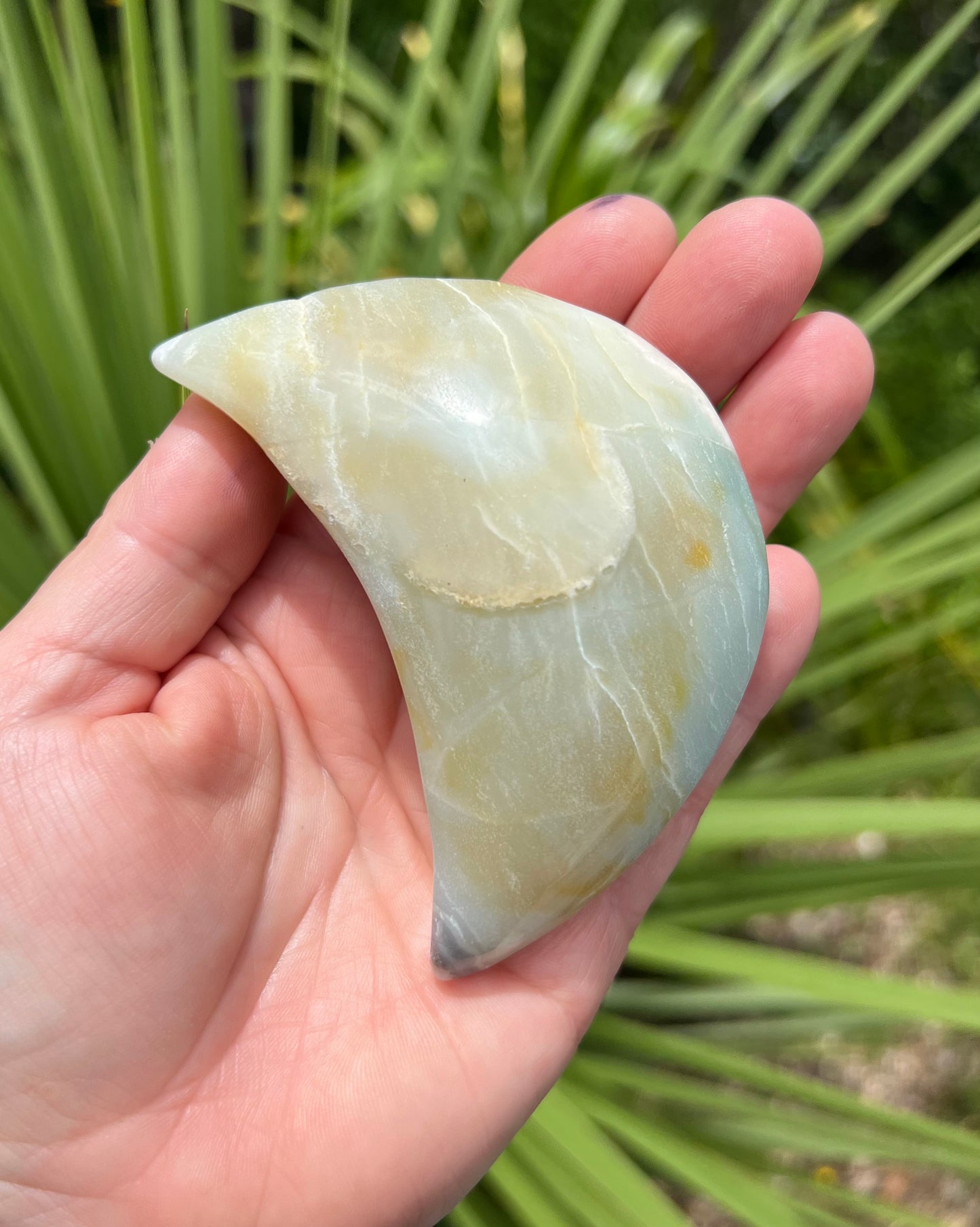 Blue Quartzite Crescent Moon