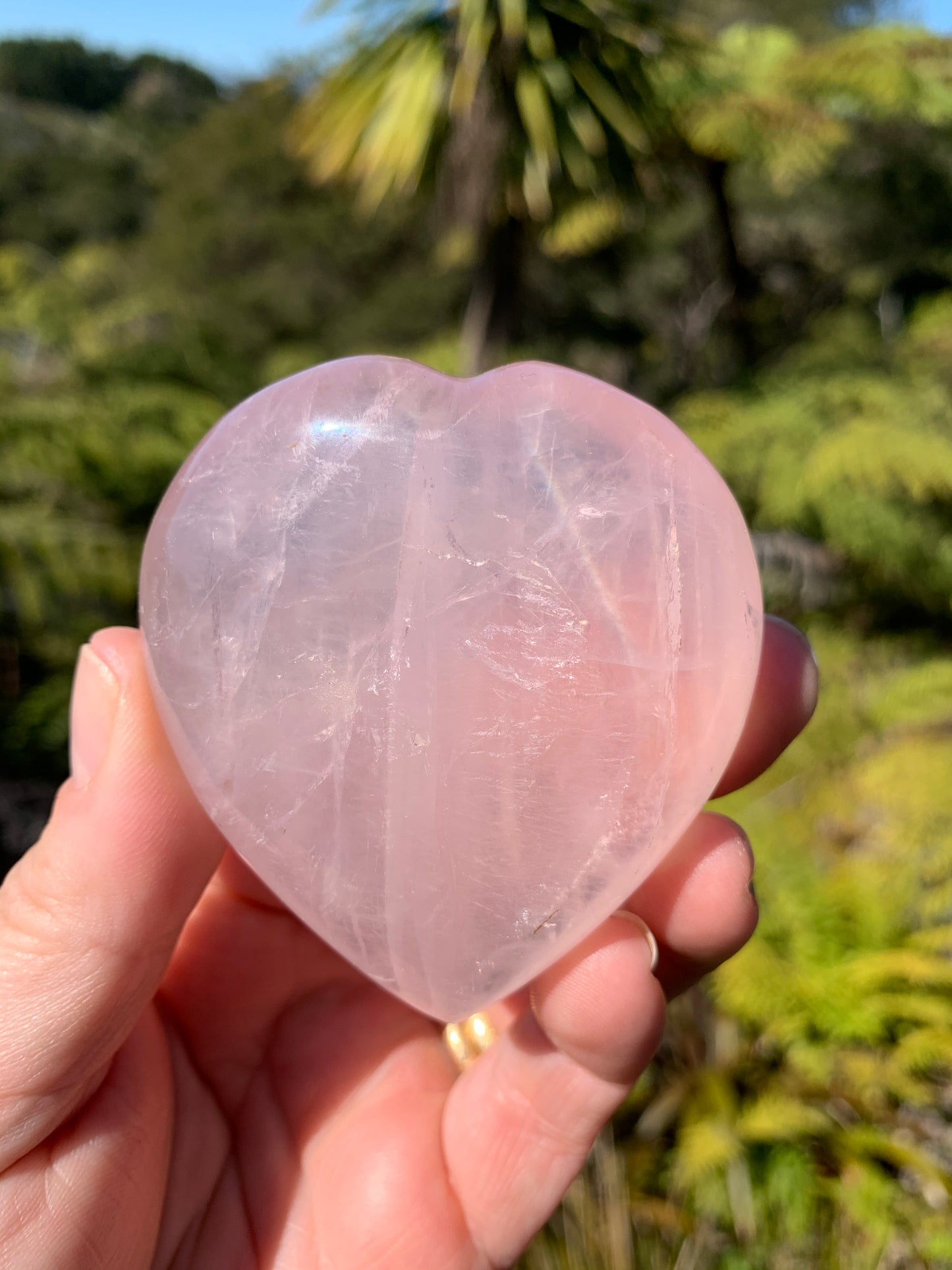 Star Rose Quartz Heart