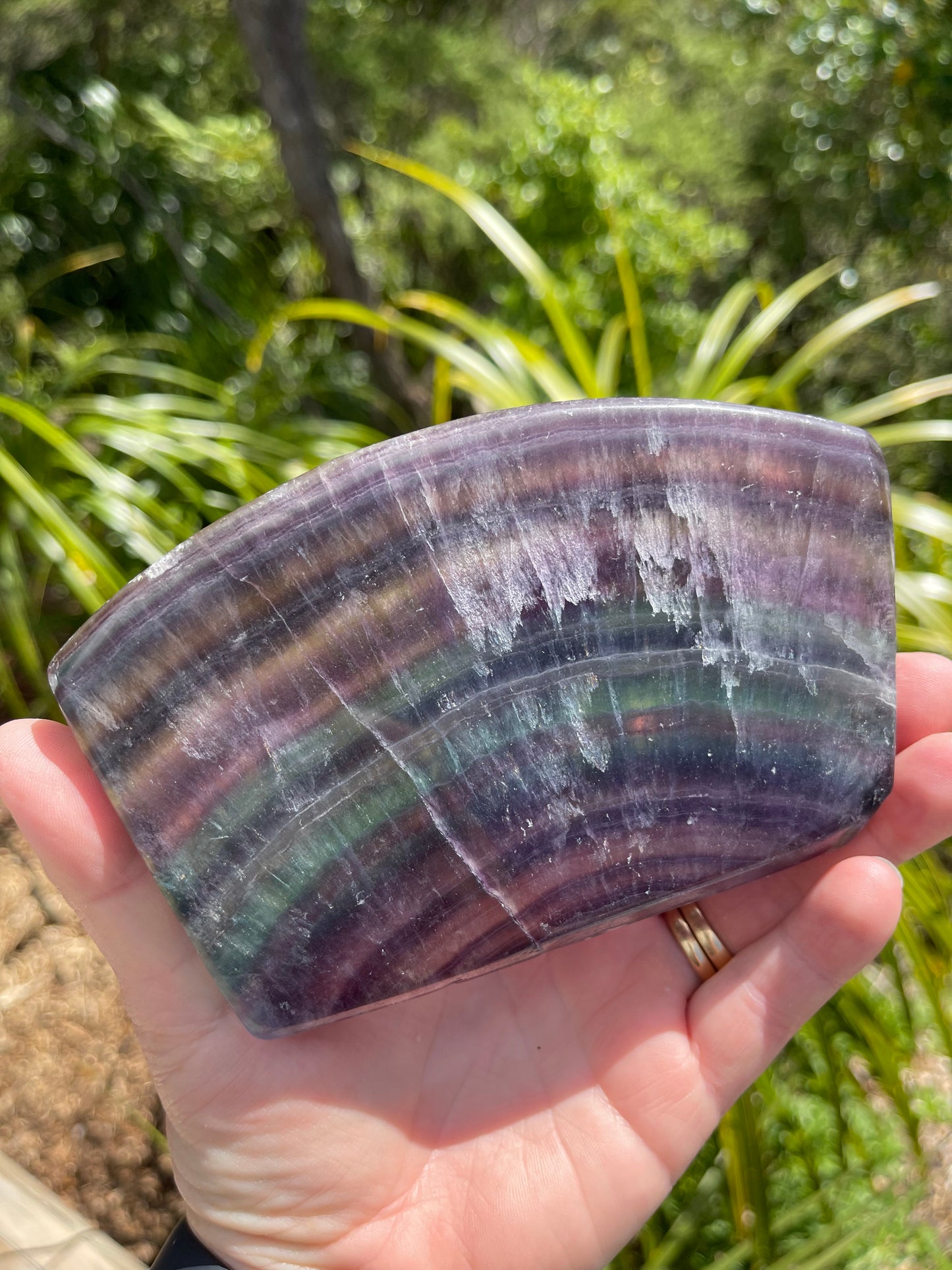 Rainbow Fluorite Slice