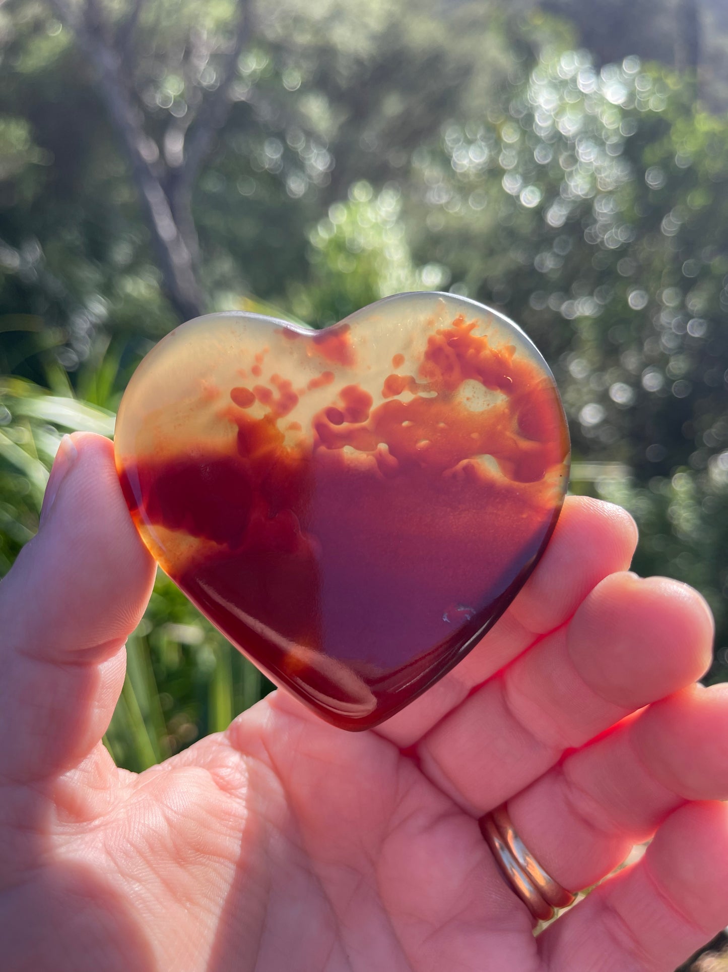 Blue Amber Heart