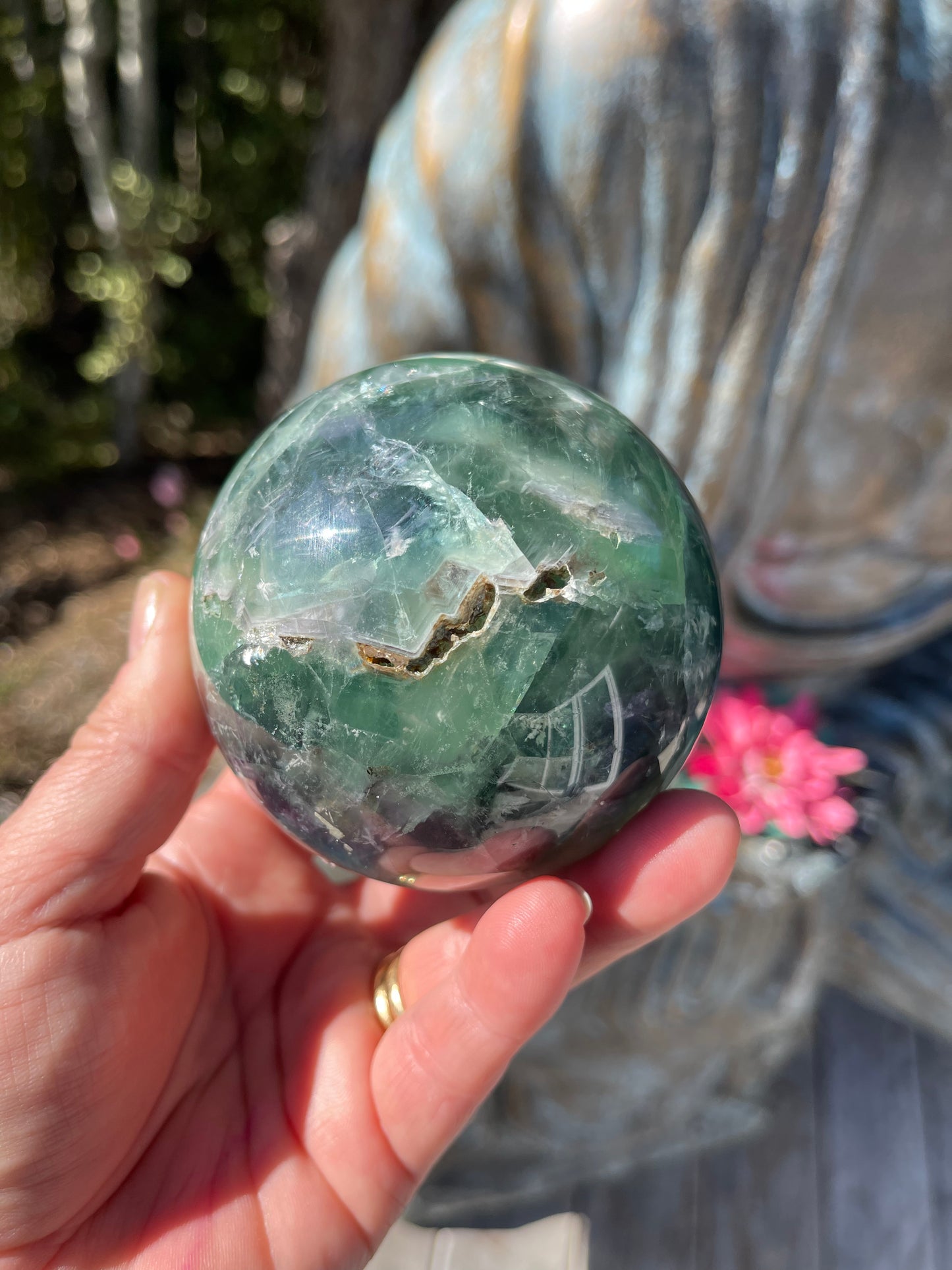 Rainbow Fluorite Sphere