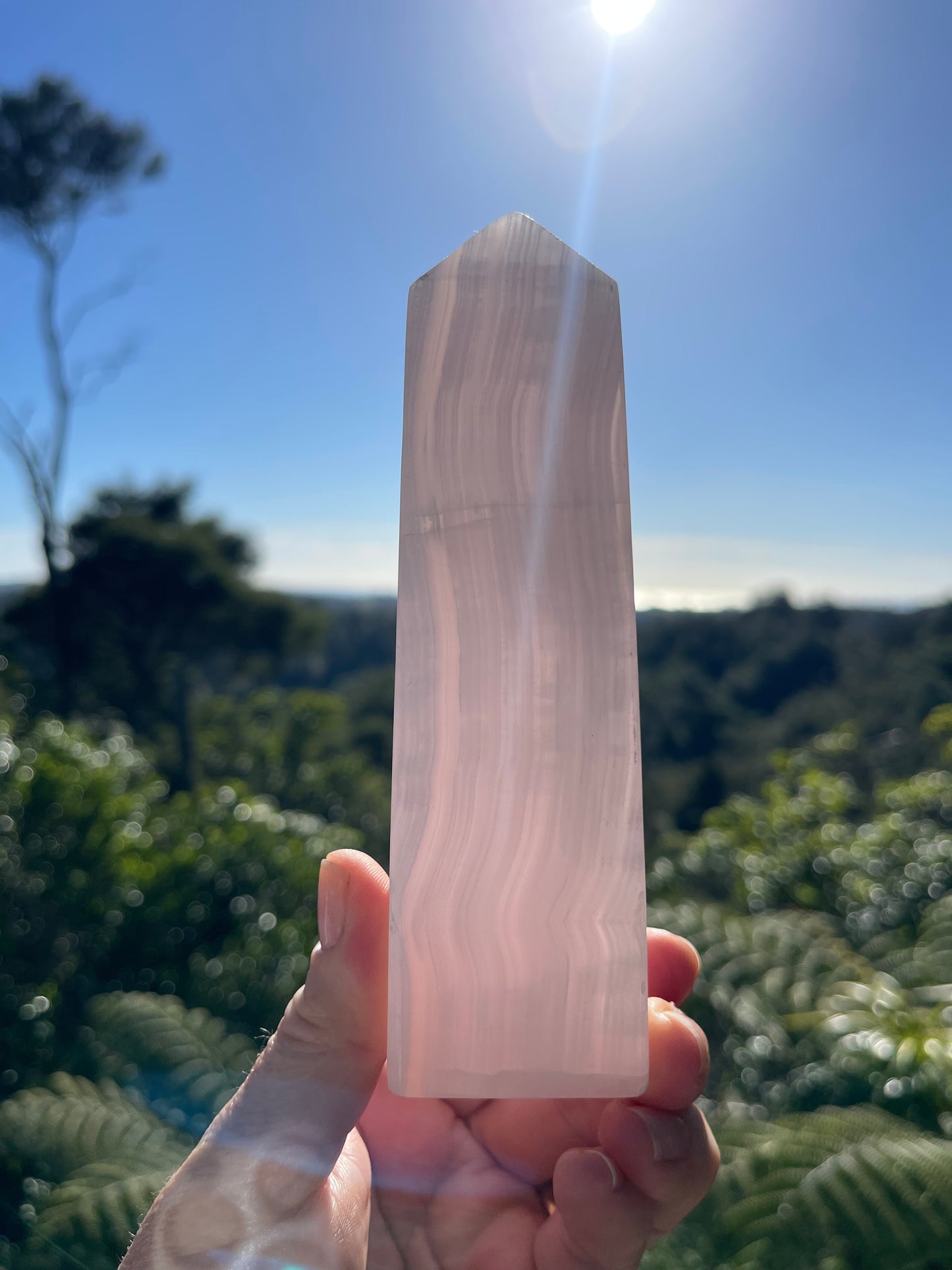 Pink Mangano Calcite Obelisk