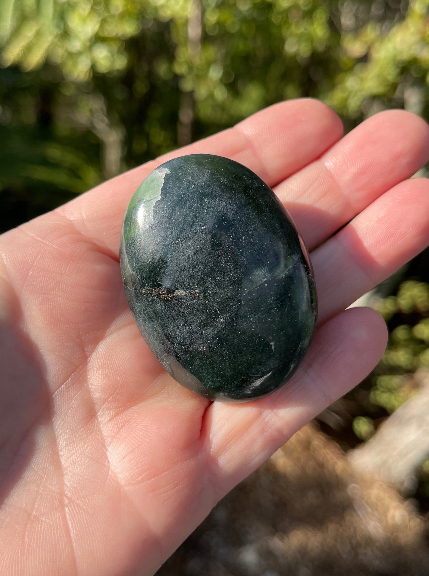 Nephrite Jade Palm stone