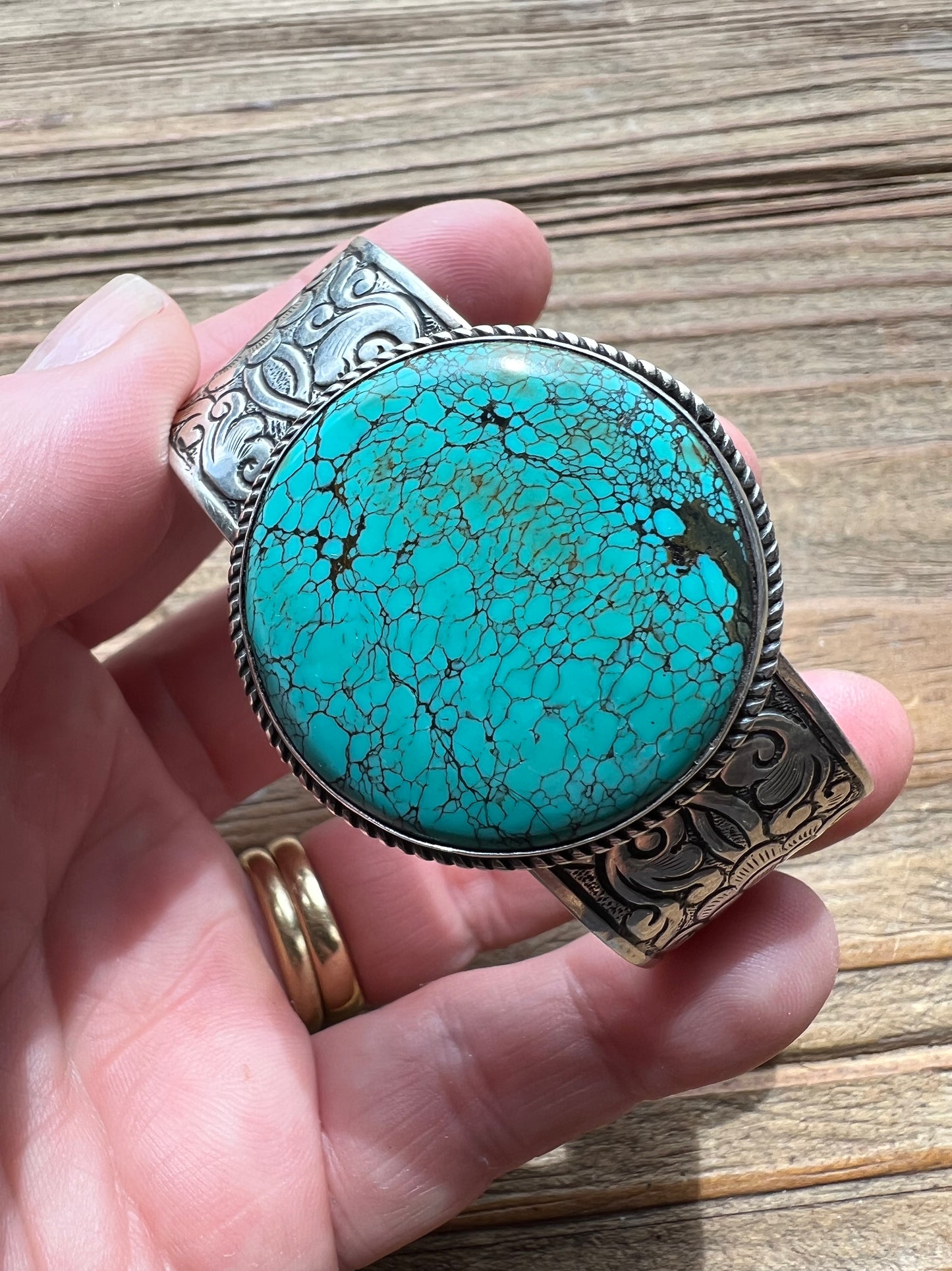 Turquoise and Sterling Silver Cuff