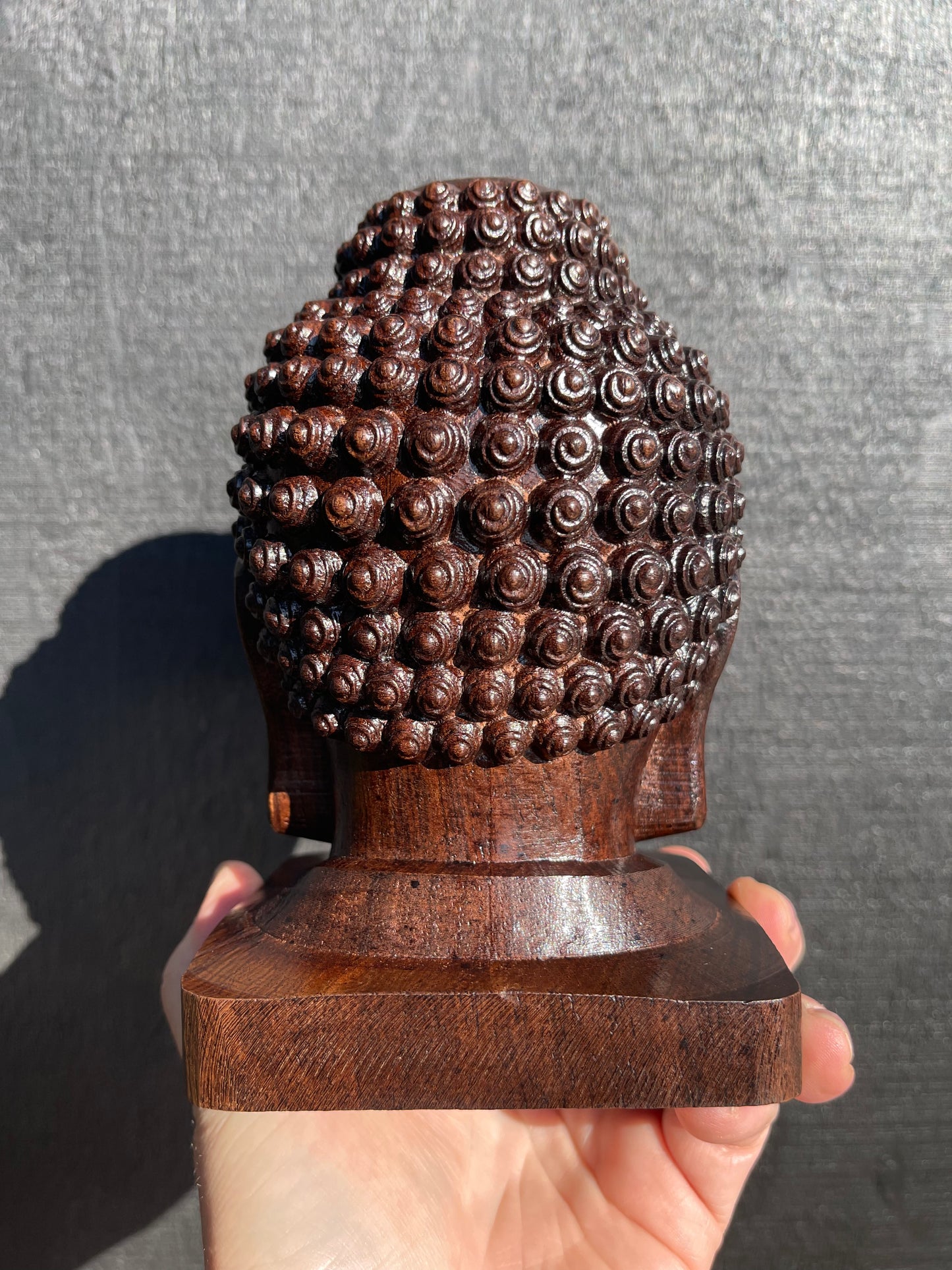 Wood Buddha Head