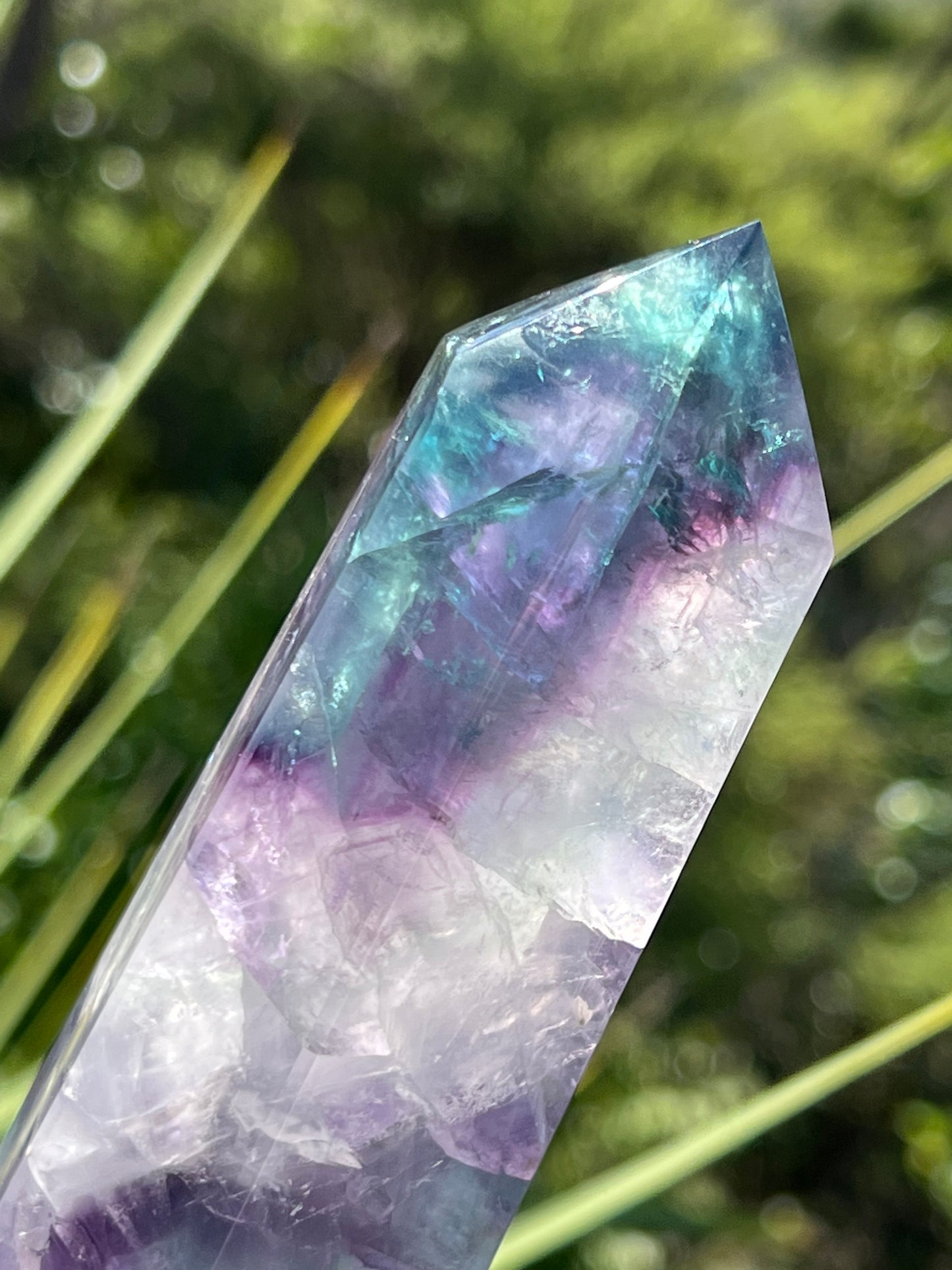 Rainbow Fluorite Double Terminated Point
