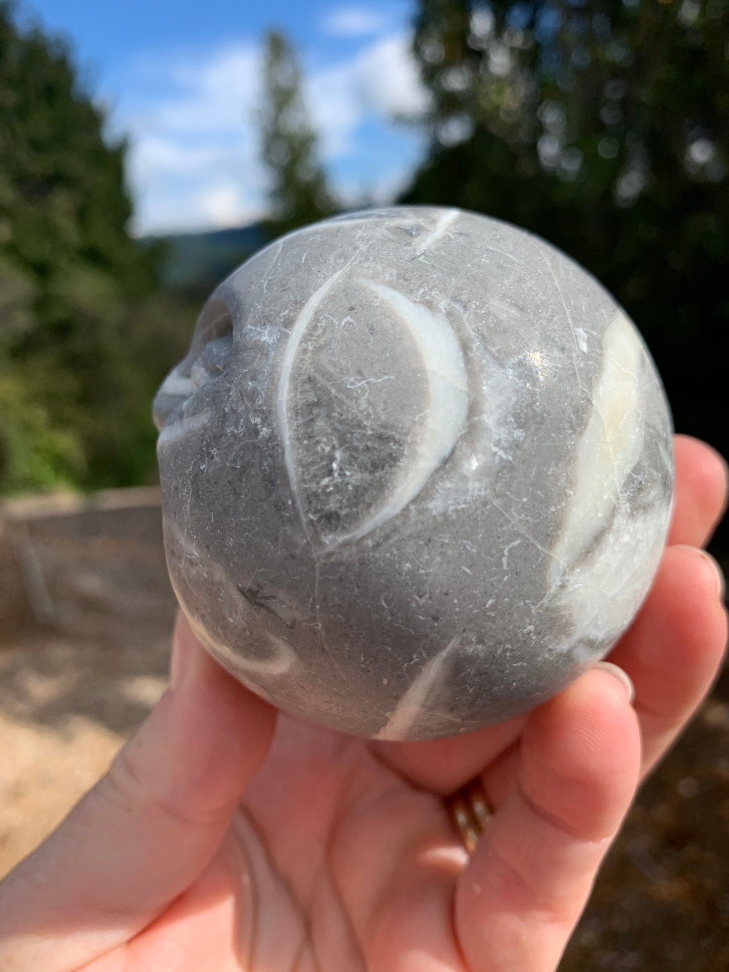 Thousand Eye/Shell Jasper Happy Face Sphere