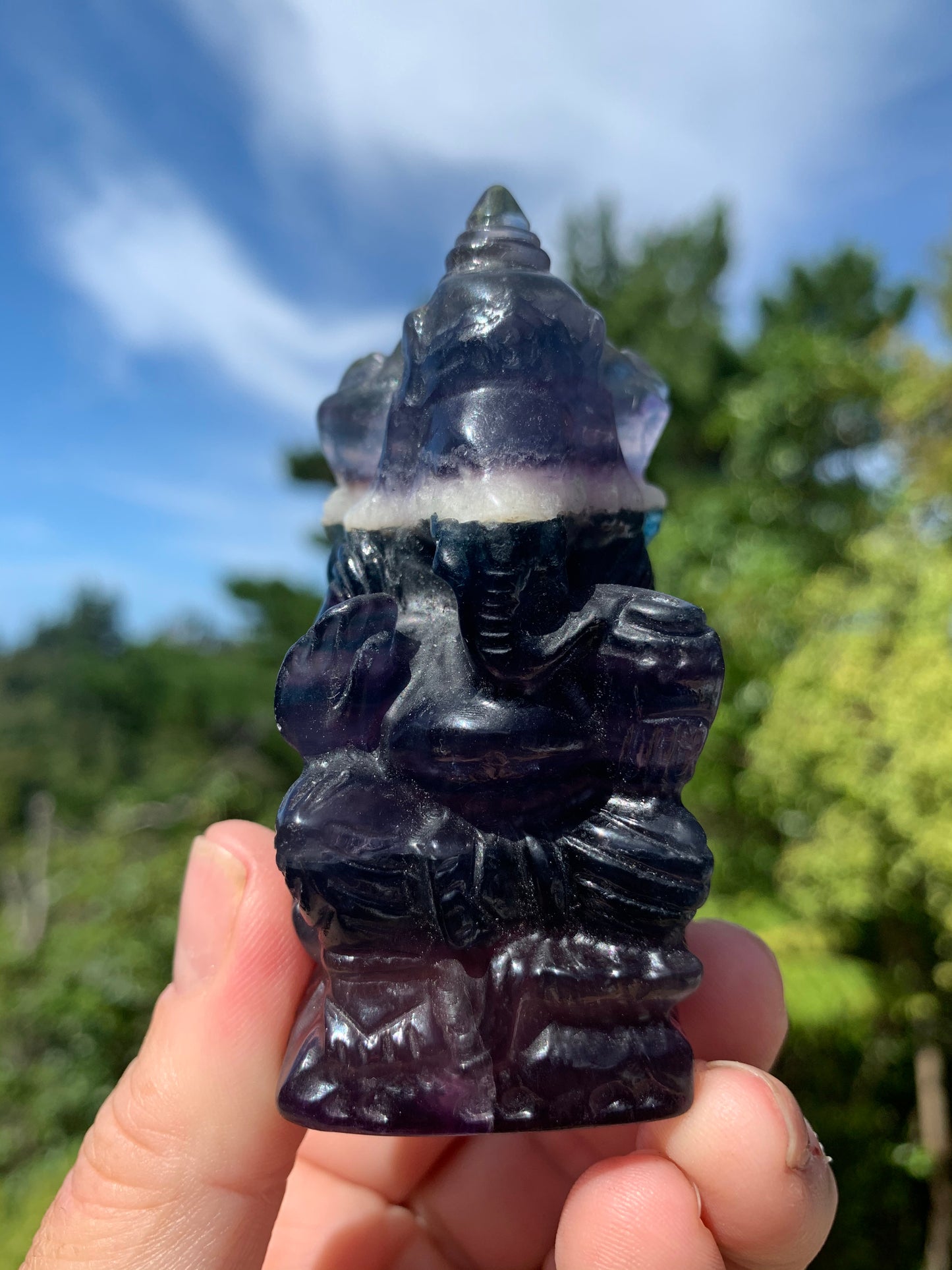 Rainbow Fluorite Ganesha