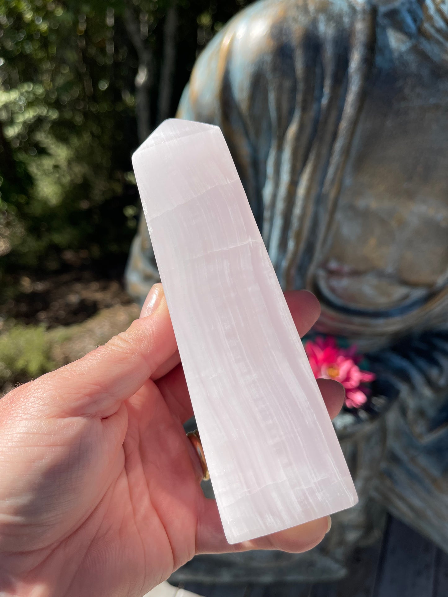 Pink Mangano Calcite Obelisk