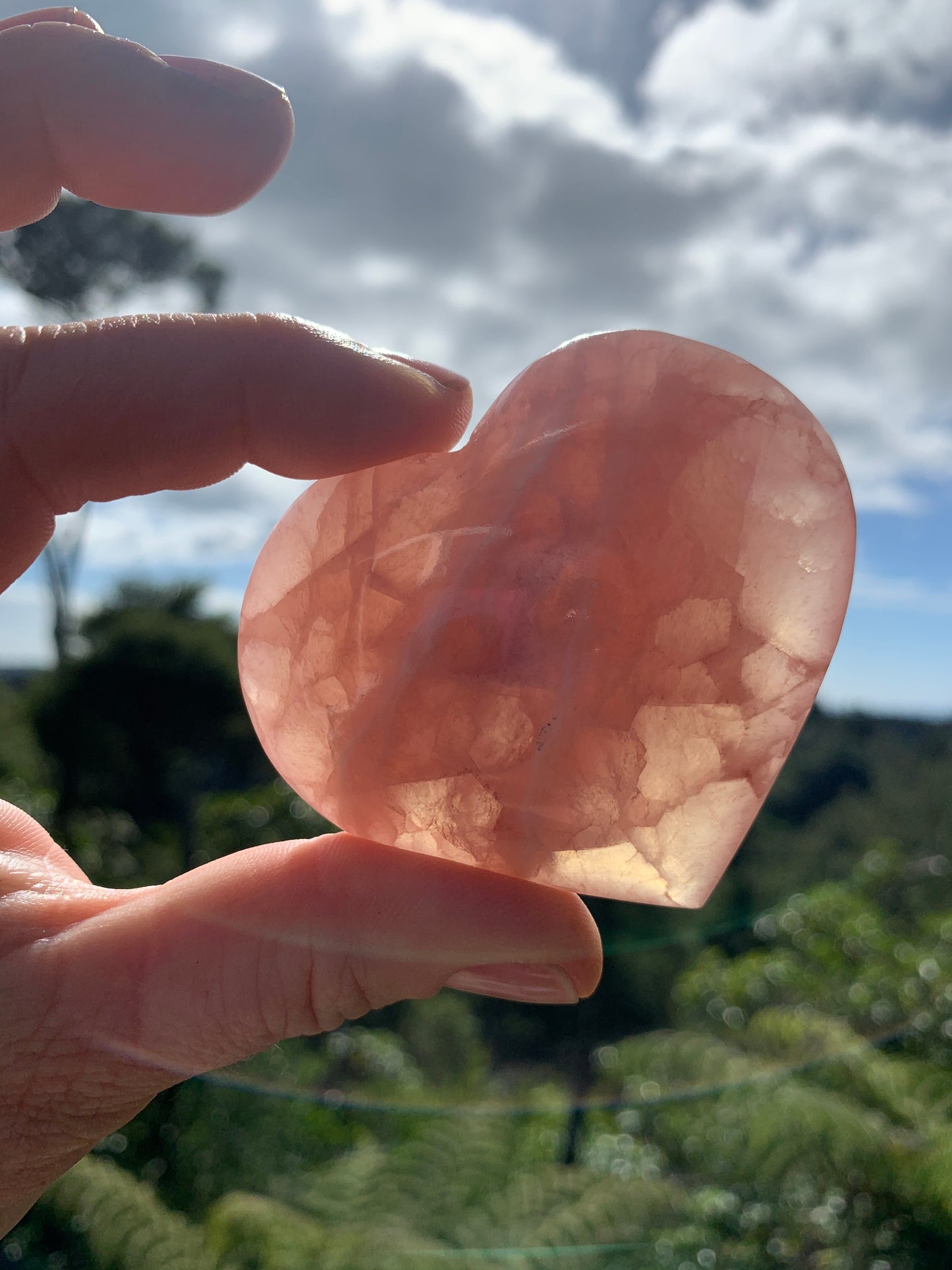 Rose Calcite Heart