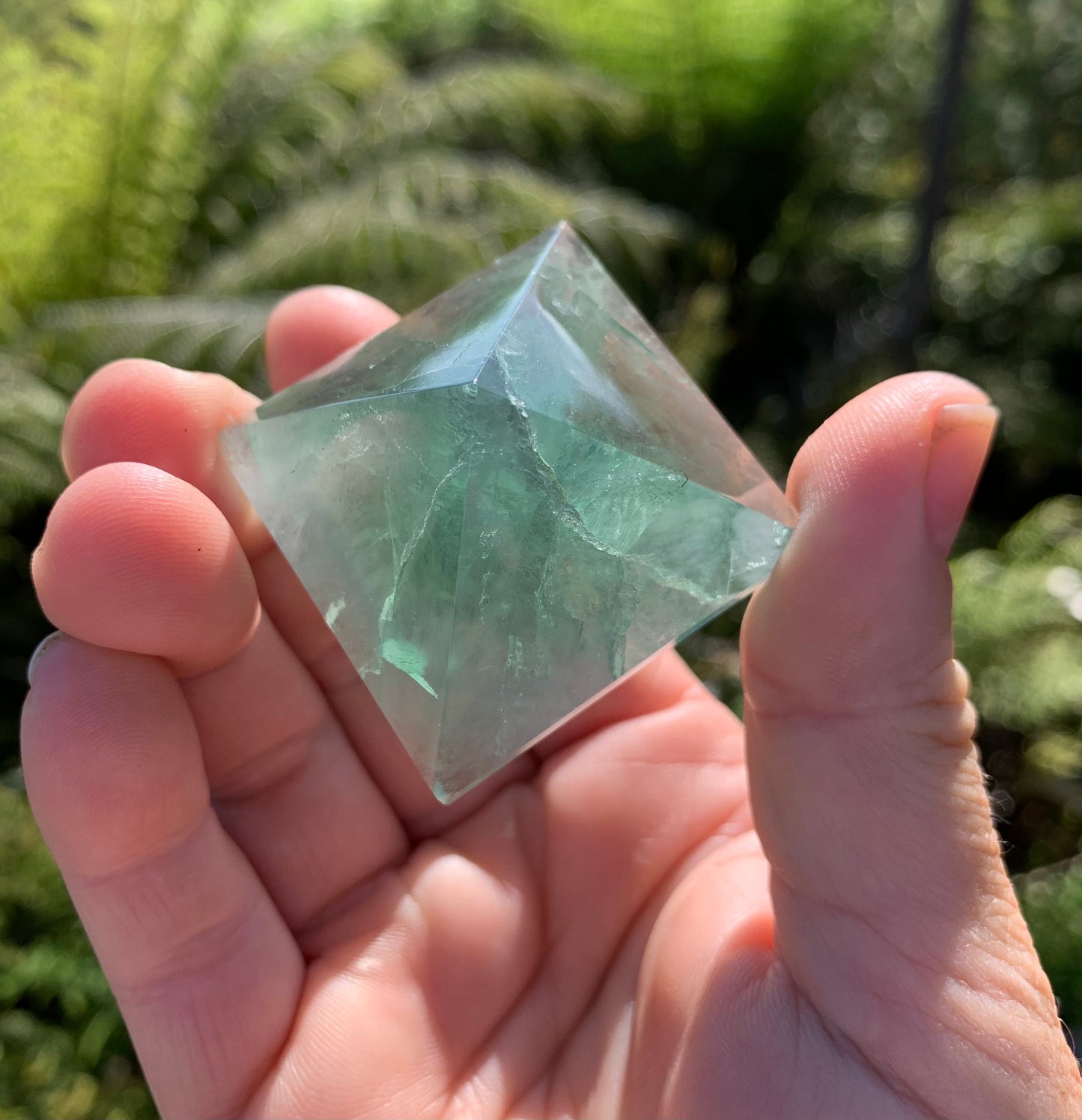 Rainbow Fluorite Pyramid