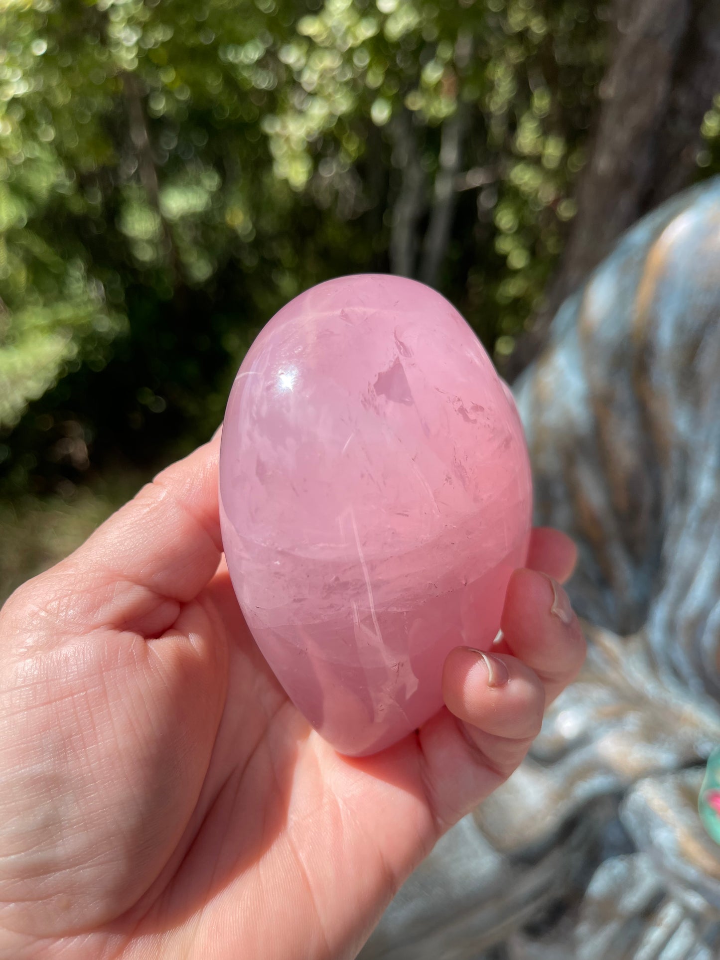 Star Rose Quartz Heart