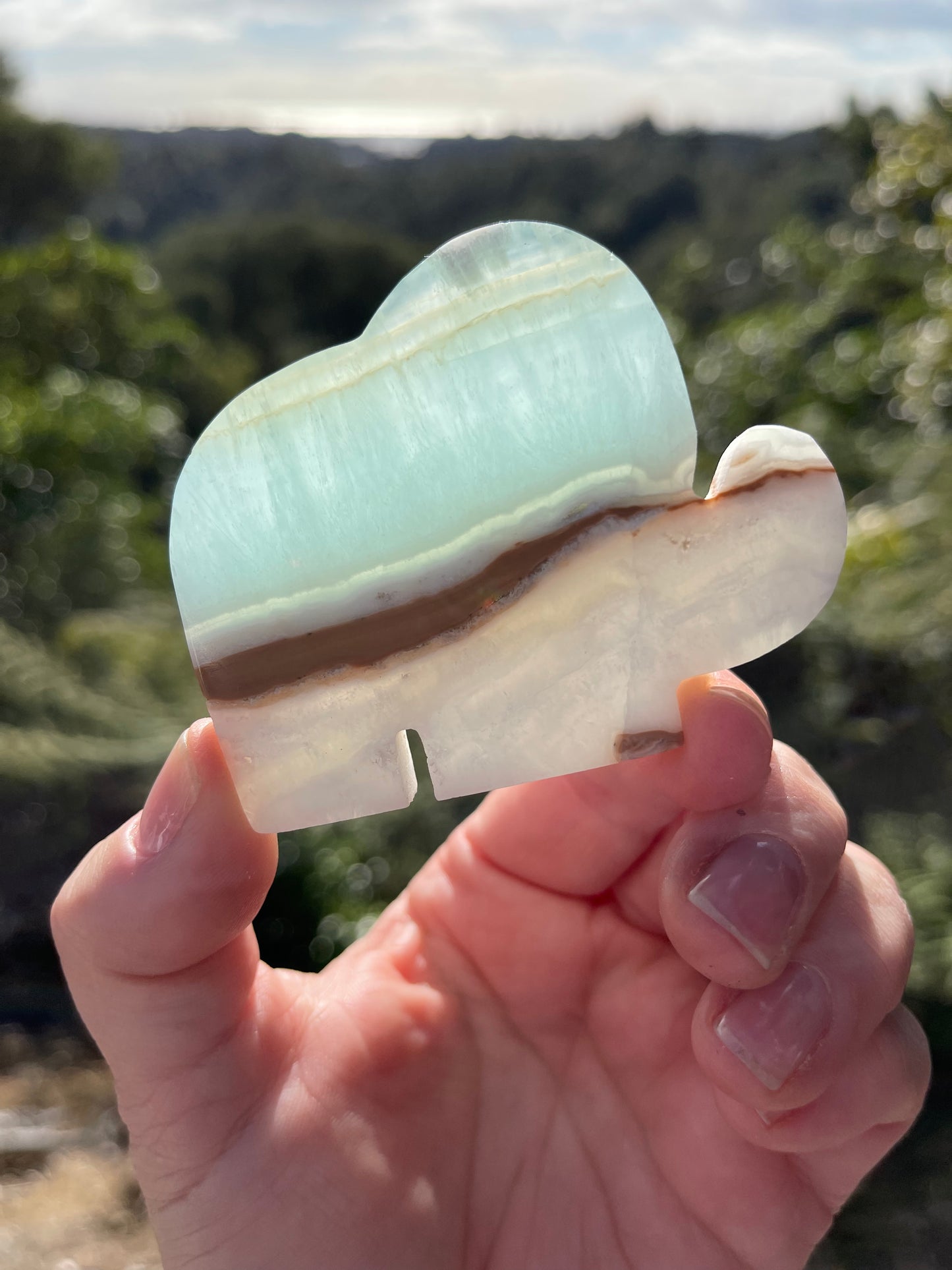 Blue Calcite/Aragonite Elephant