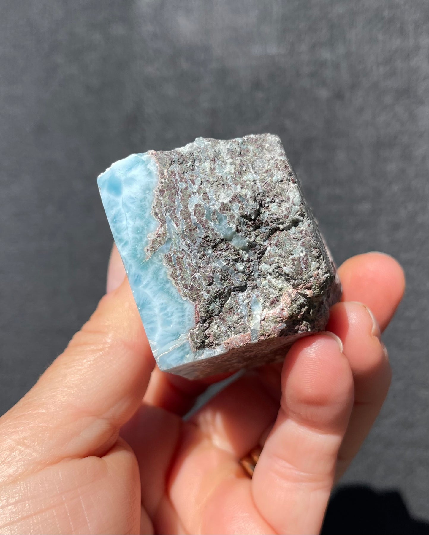 Larimar, Semi Polished Piece