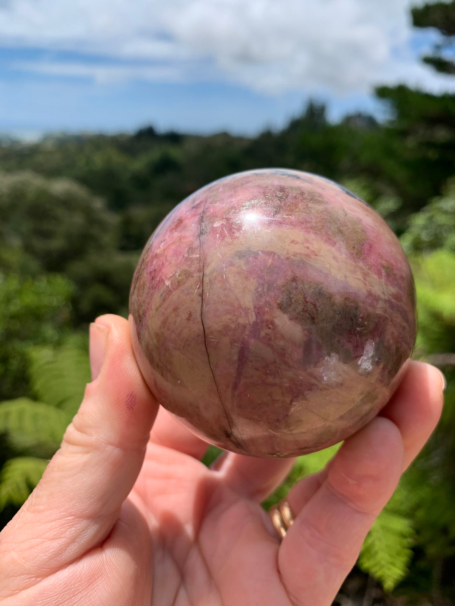 Rhodonite Sphere