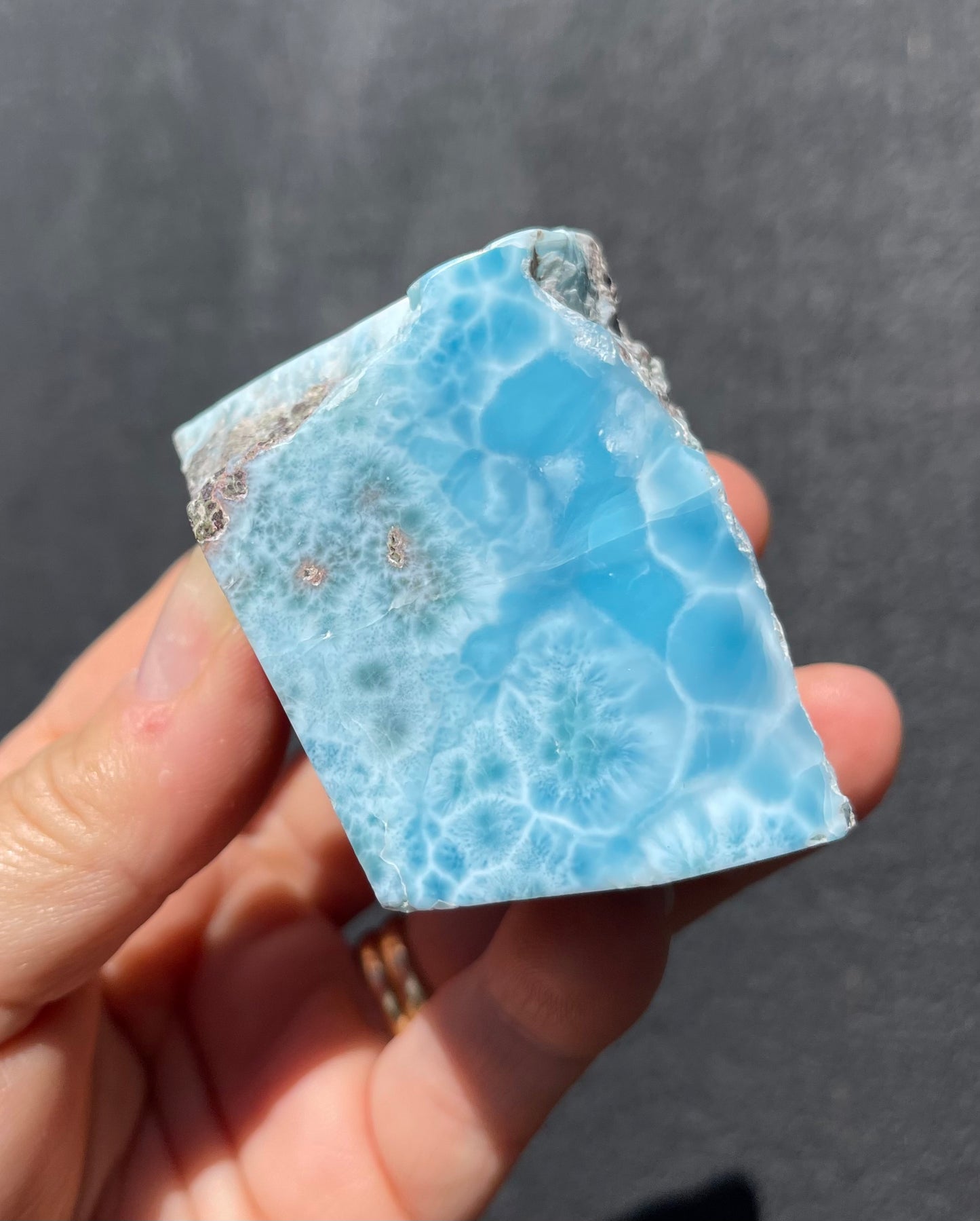 Larimar, Semi Polished Piece