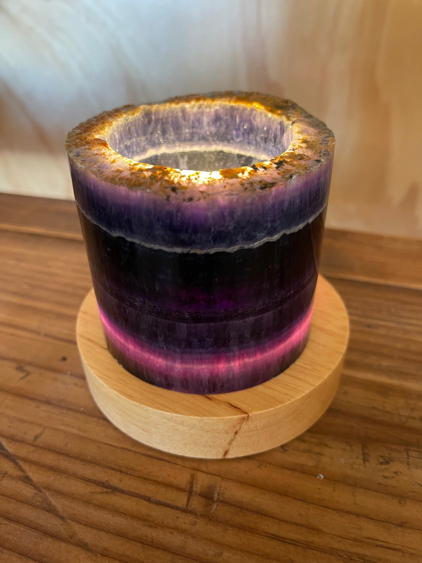 Rainbow Fluorite Lamp